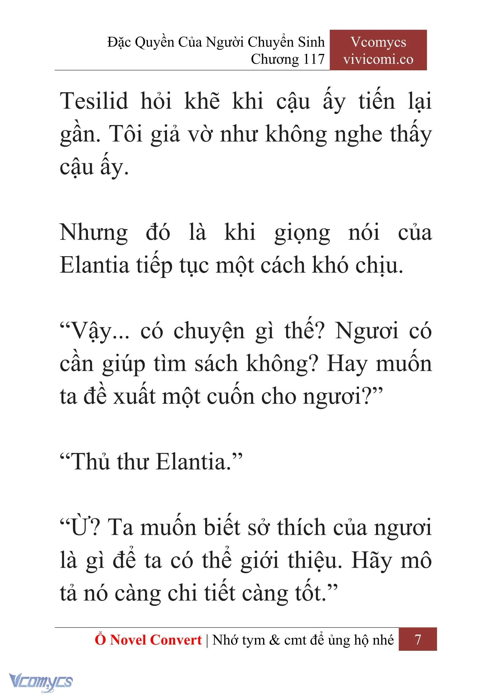 [Novel] Đặc Quyền Của Người Chuyển Sinh Chapter  117 - 9