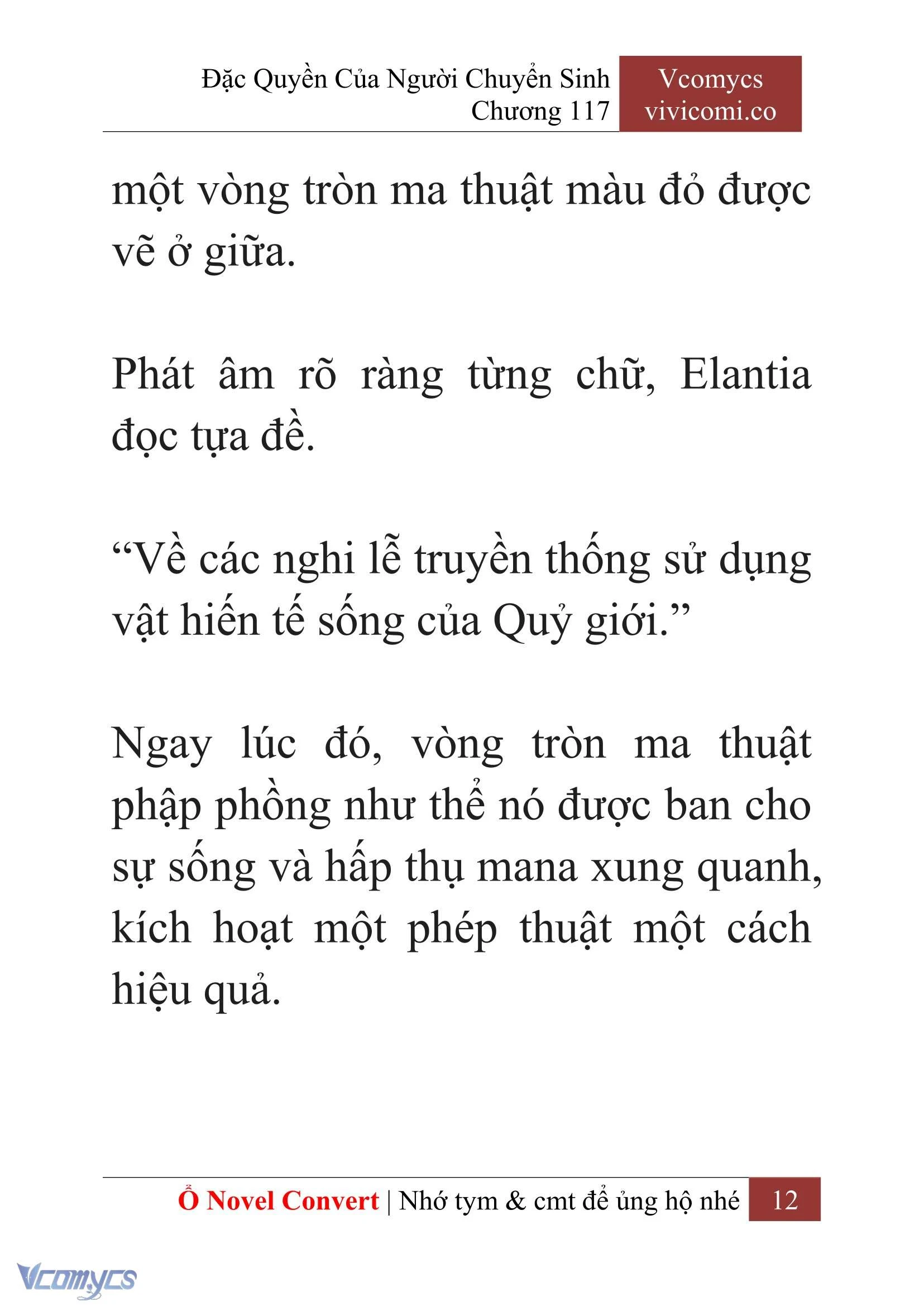 [Novel] Đặc Quyền Của Người Chuyển Sinh Chapter  117 - 14