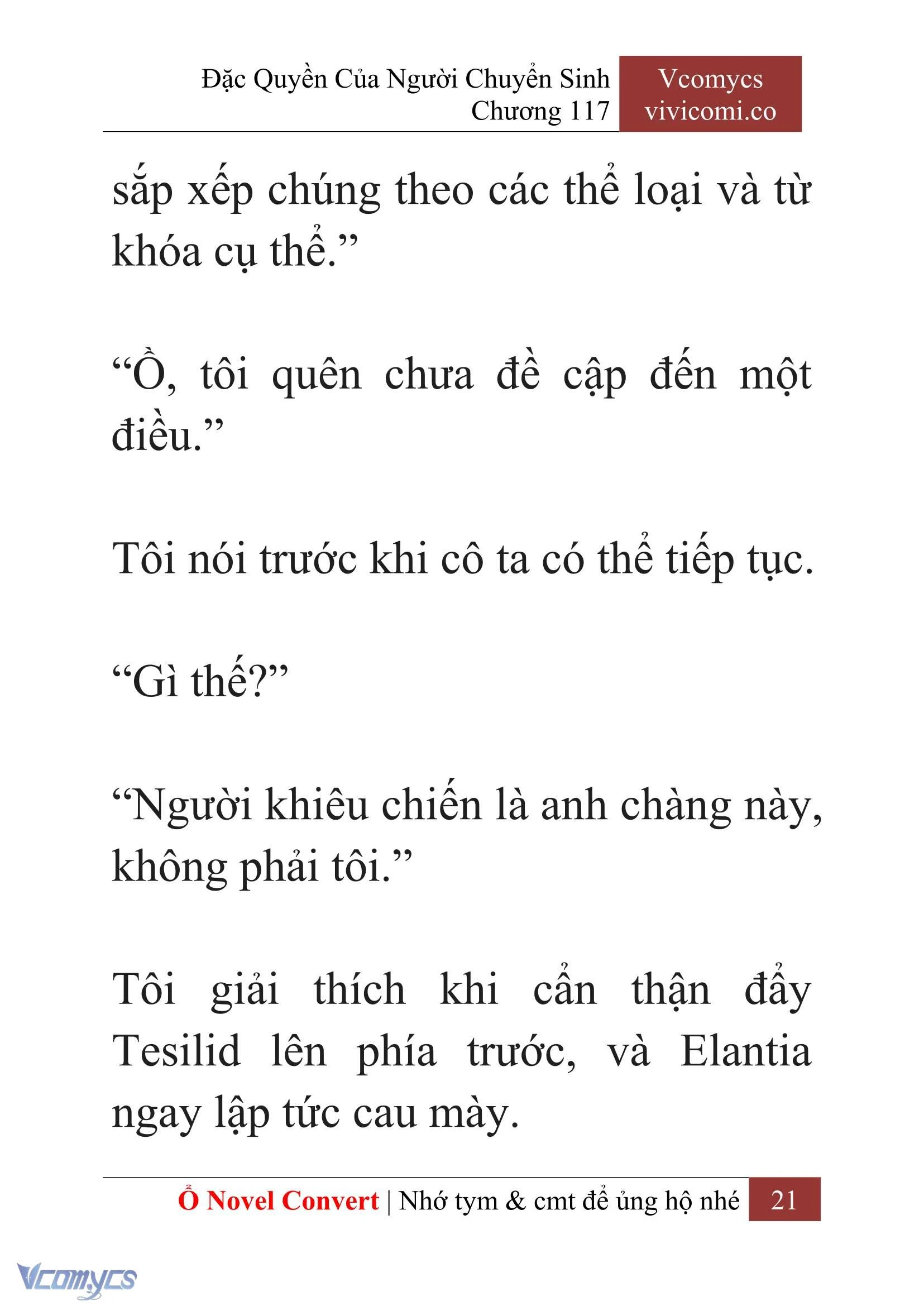 [Novel] Đặc Quyền Của Người Chuyển Sinh Chapter  117 - 23