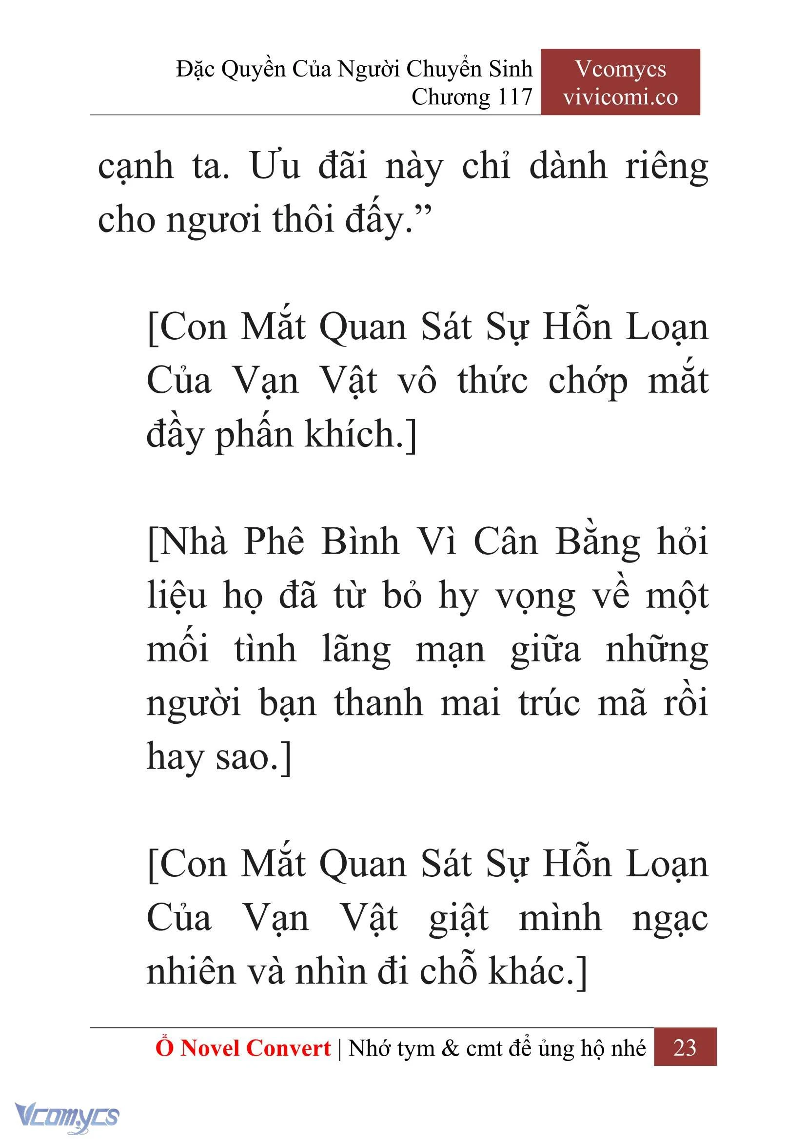 [Novel] Đặc Quyền Của Người Chuyển Sinh Chapter  117 - 25