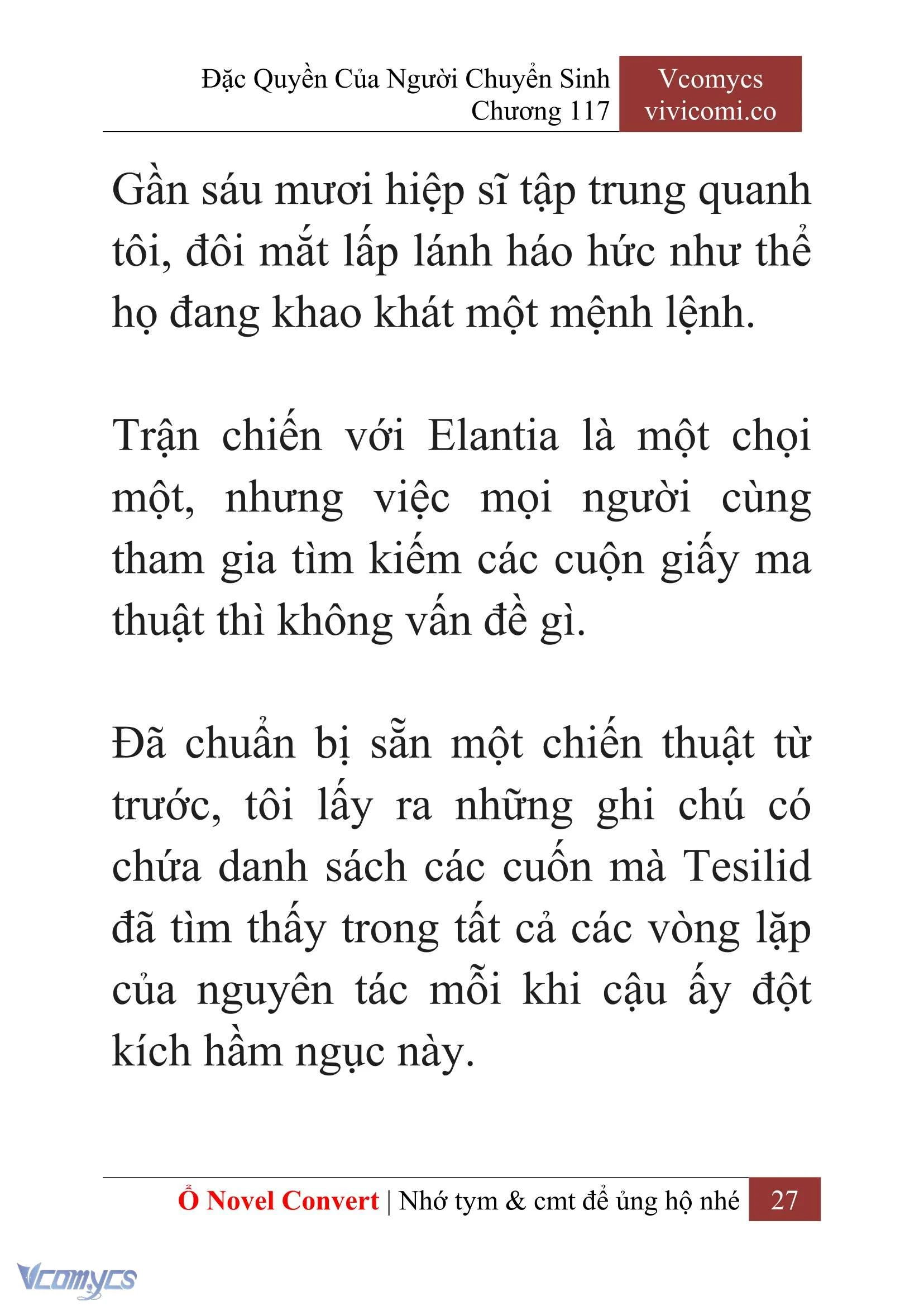 [Novel] Đặc Quyền Của Người Chuyển Sinh Chapter  117 - 29