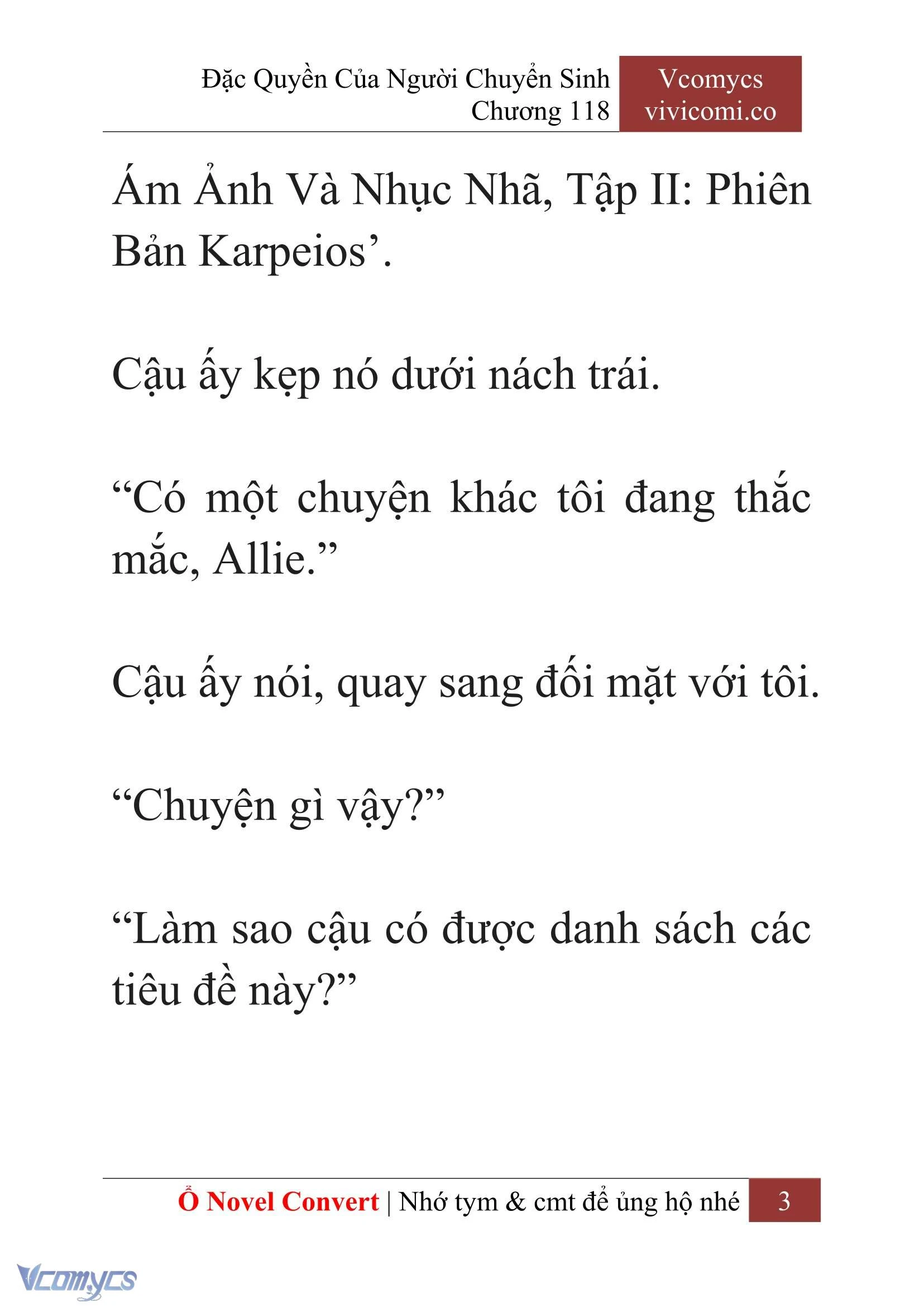 [Novel] Đặc Quyền Của Người Chuyển Sinh Chapter  118 - 5