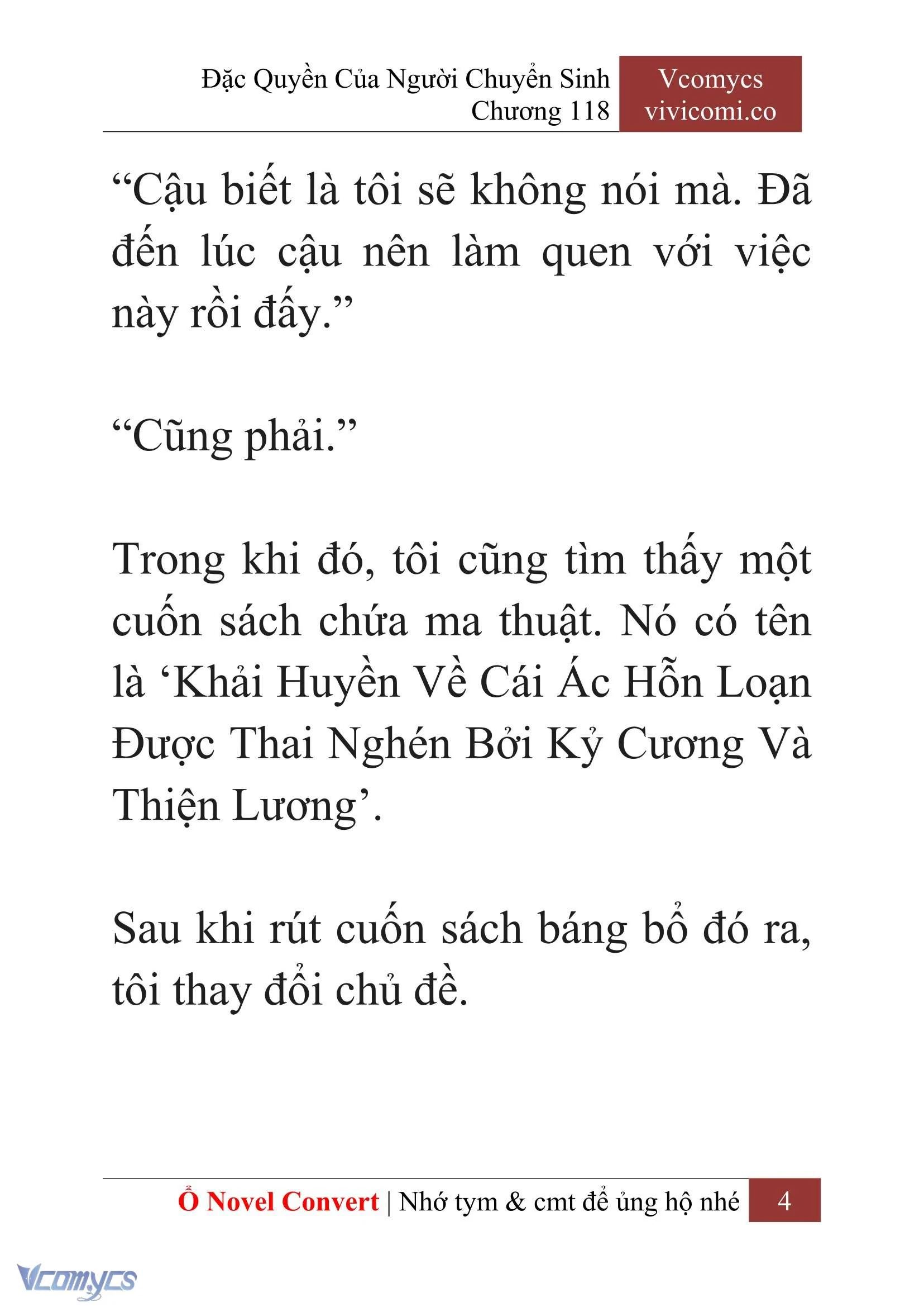[Novel] Đặc Quyền Của Người Chuyển Sinh Chapter  118 - 6