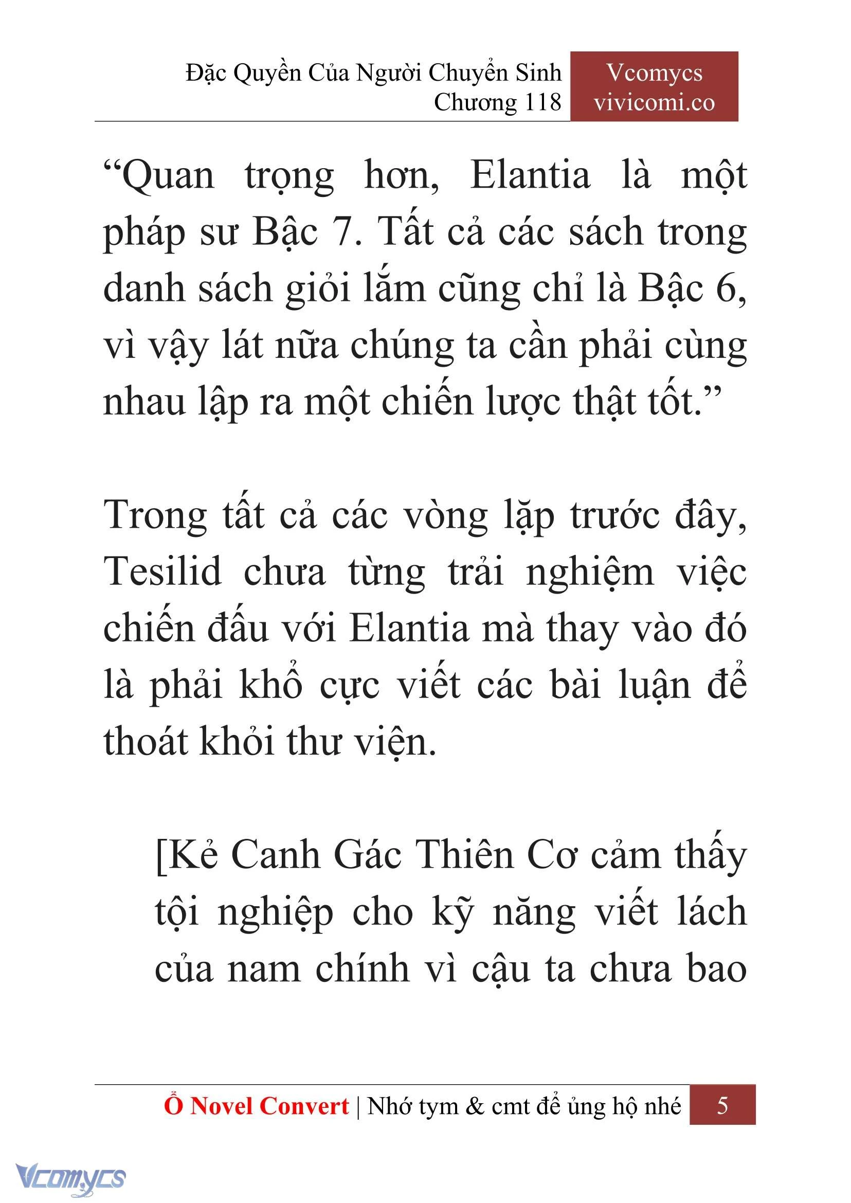 [Novel] Đặc Quyền Của Người Chuyển Sinh Chapter  118 - 7