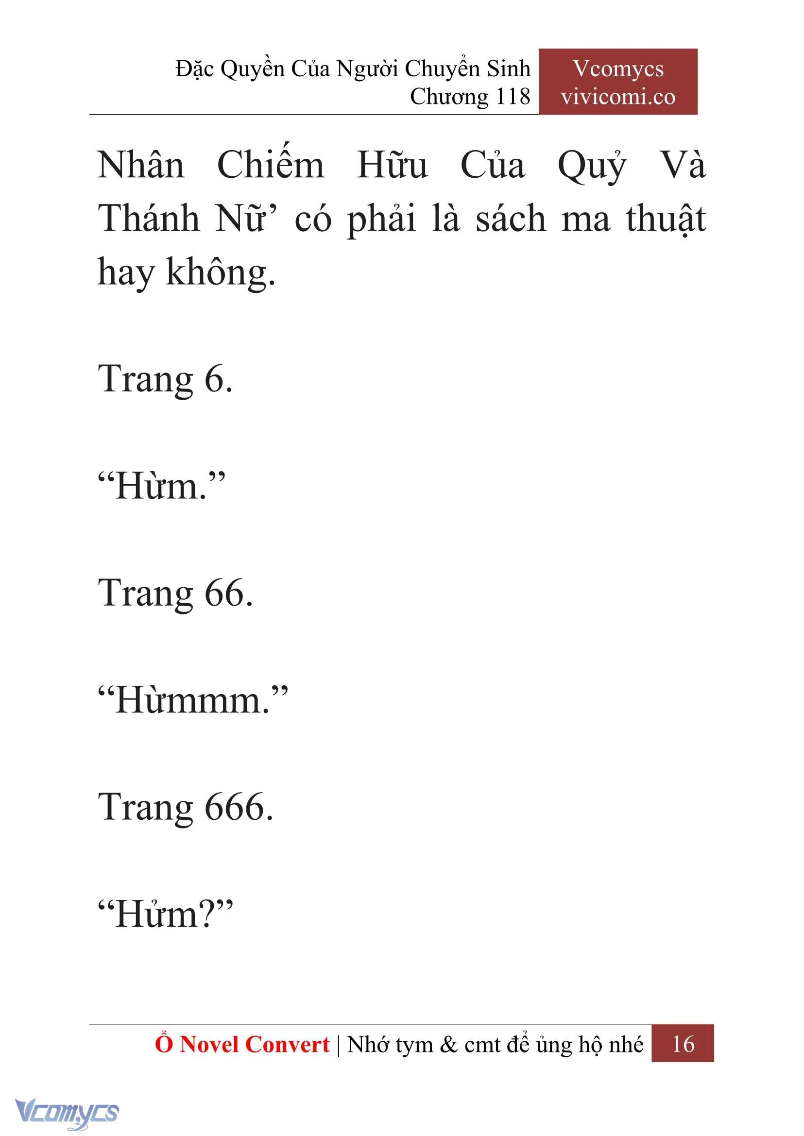 [Novel] Đặc Quyền Của Người Chuyển Sinh Chapter  118 - 18