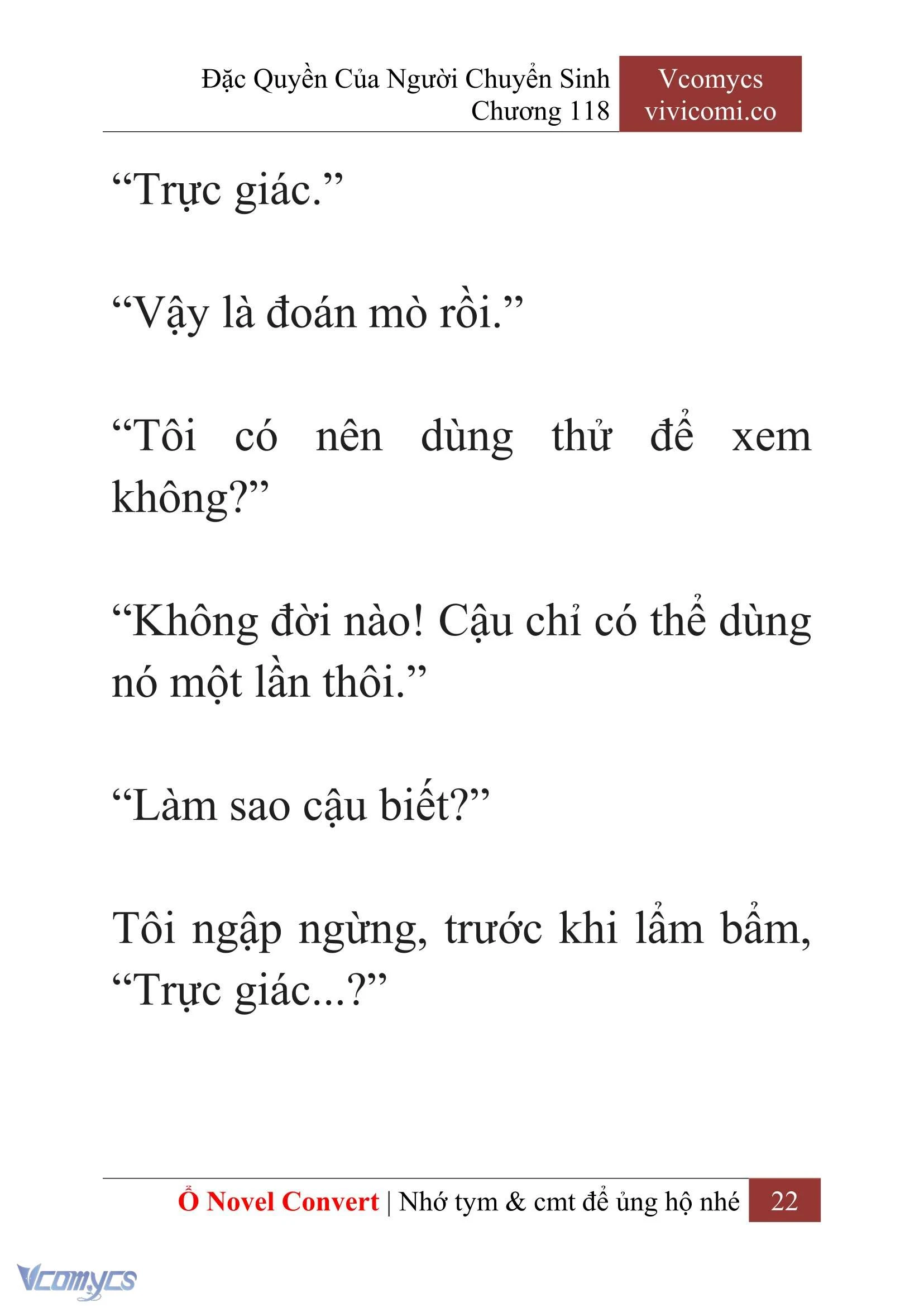 [Novel] Đặc Quyền Của Người Chuyển Sinh Chapter  118 - 24