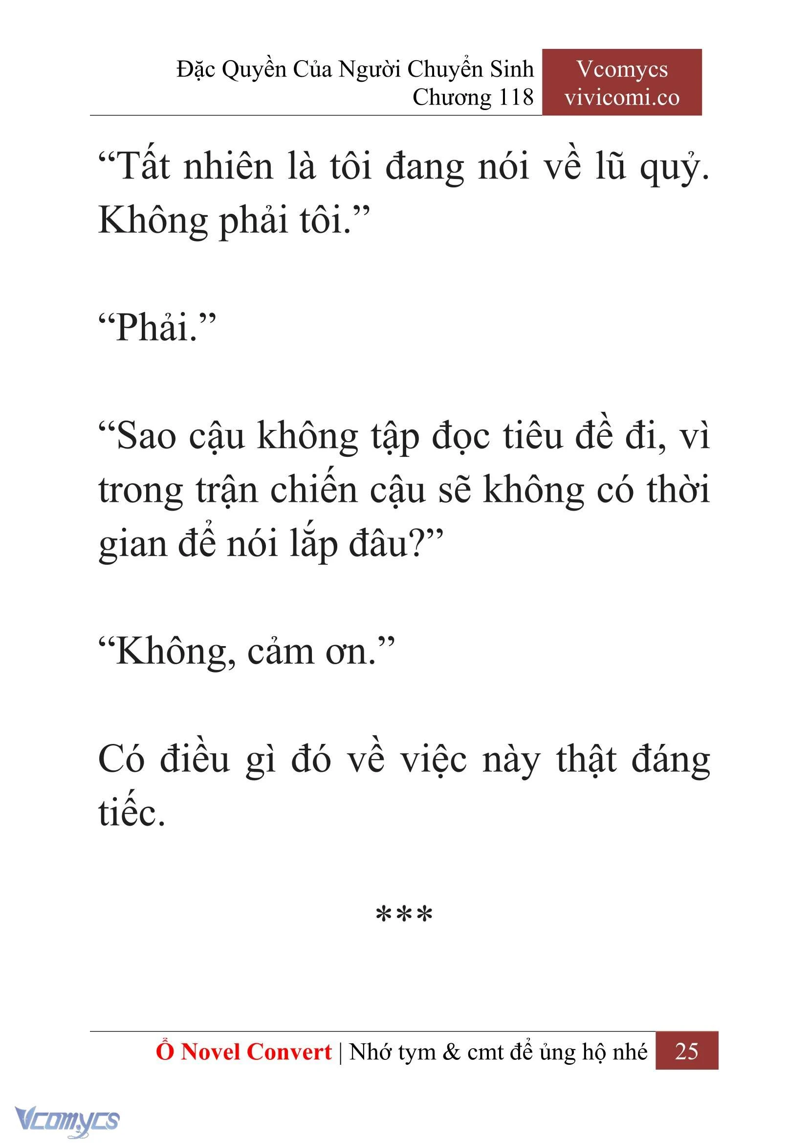 [Novel] Đặc Quyền Của Người Chuyển Sinh Chapter  118 - 27
