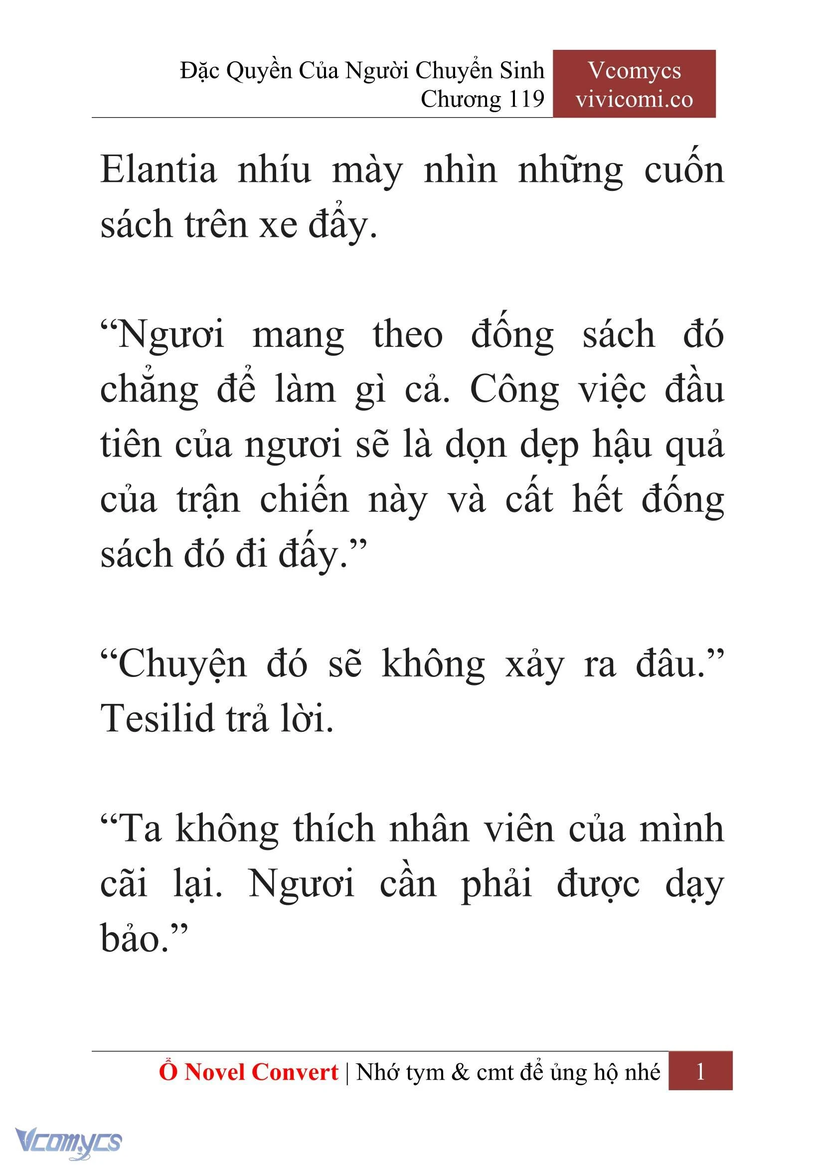 [Novel] Đặc Quyền Của Người Chuyển Sinh Chapter  119 - 3