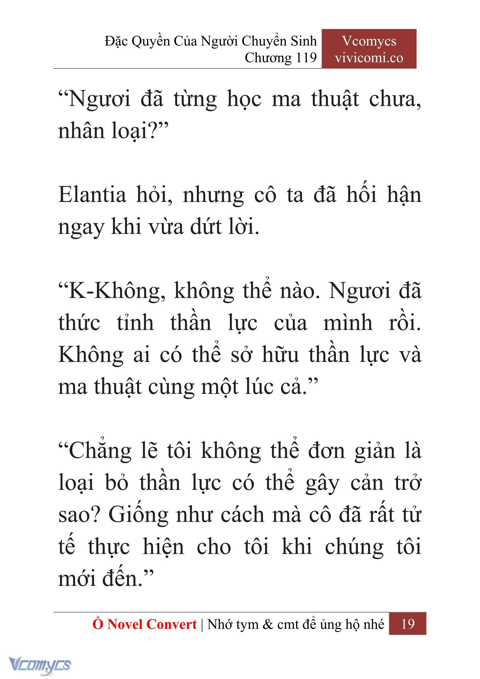 [Novel] Đặc Quyền Của Người Chuyển Sinh Chapter  119 - 21