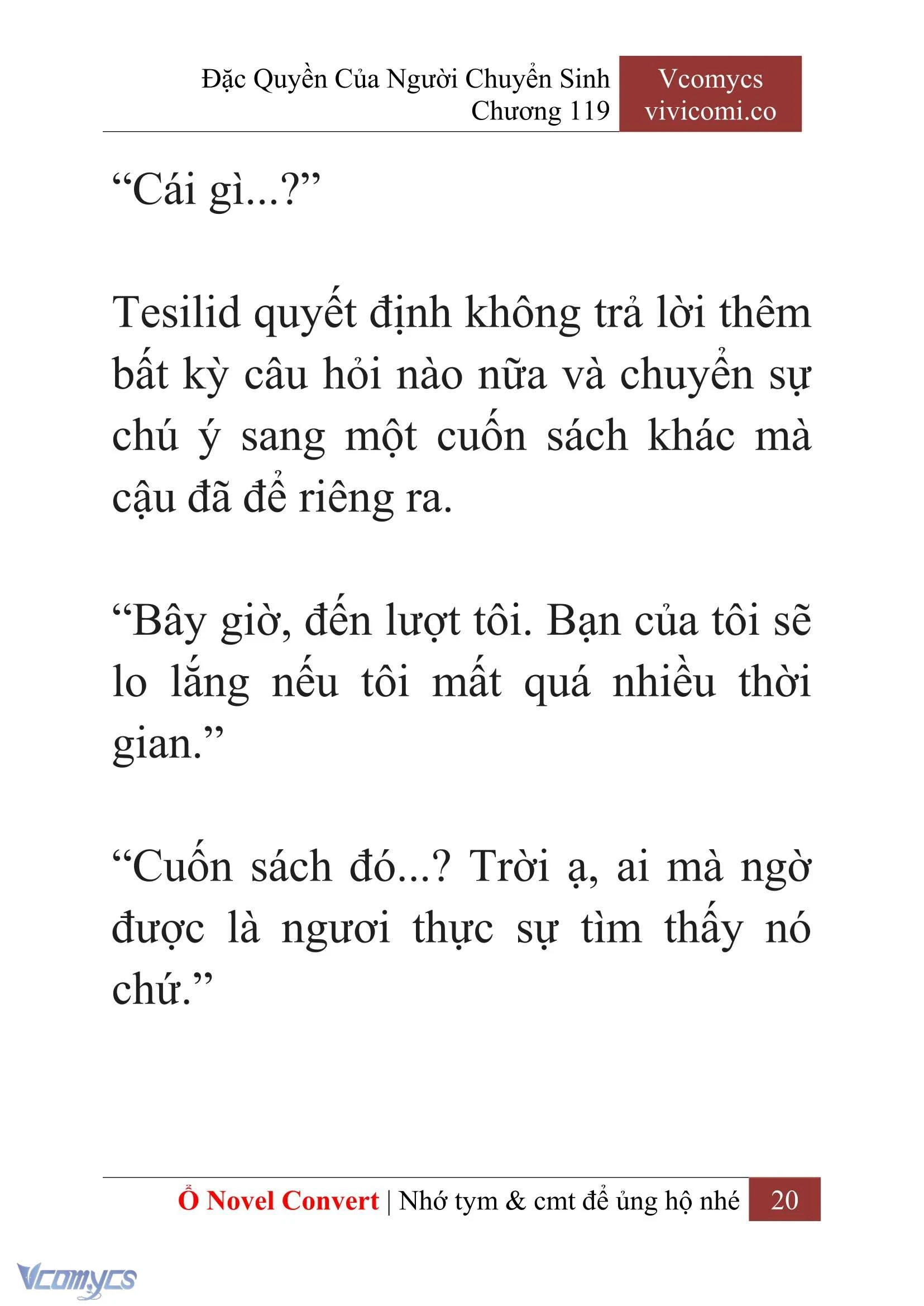 [Novel] Đặc Quyền Của Người Chuyển Sinh Chapter  119 - 22