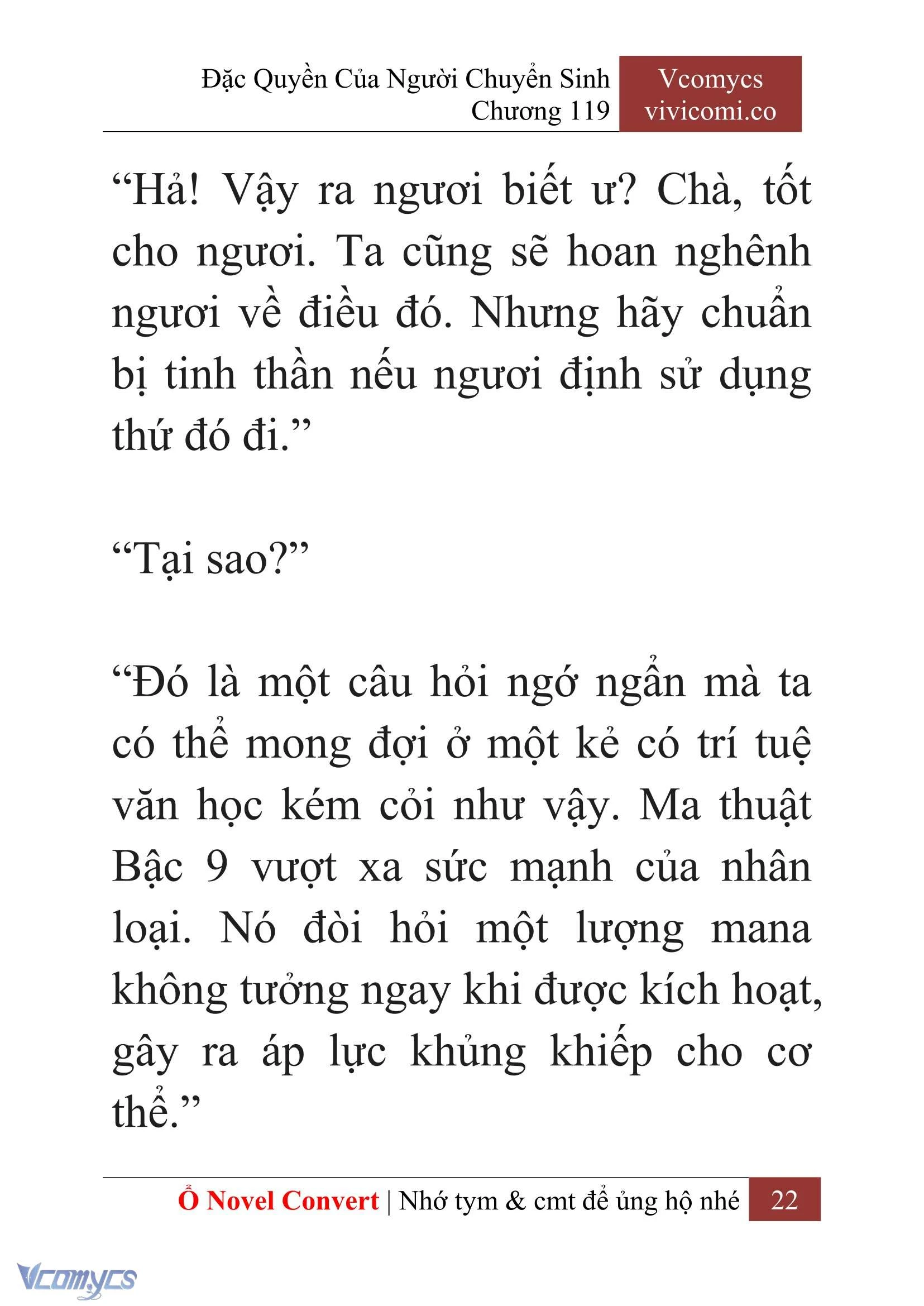 [Novel] Đặc Quyền Của Người Chuyển Sinh Chapter  119 - 24
