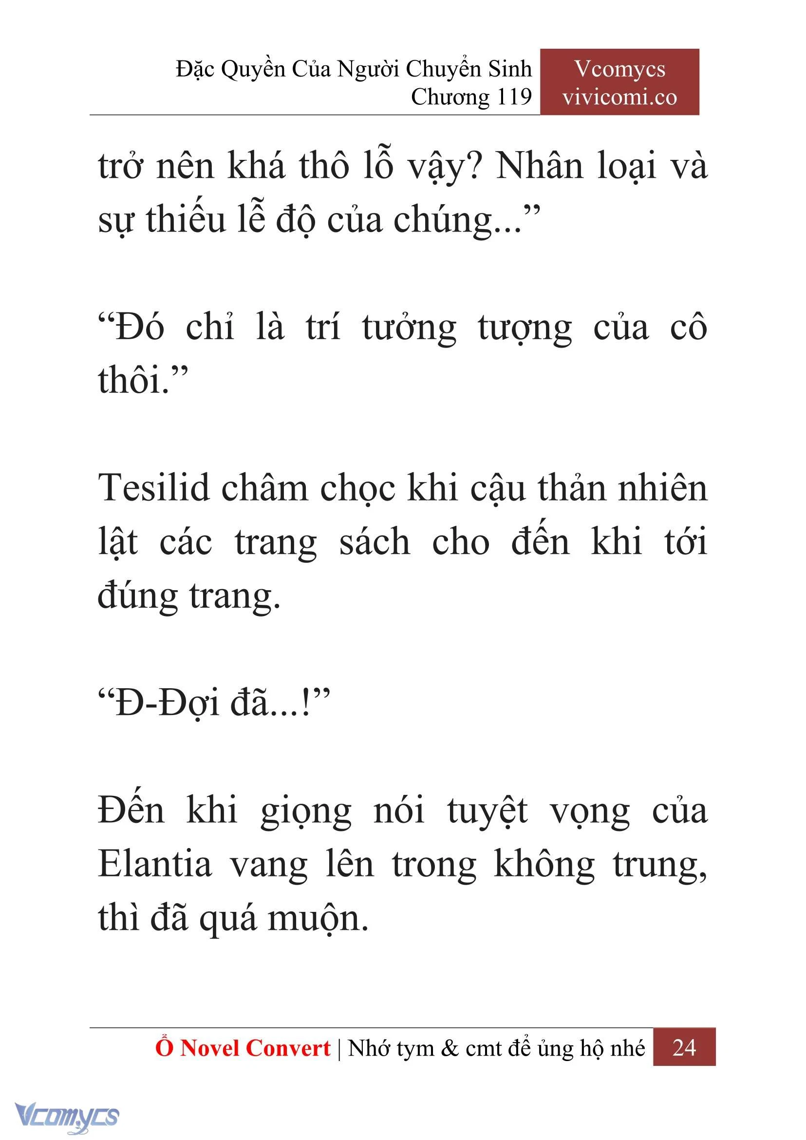 [Novel] Đặc Quyền Của Người Chuyển Sinh Chapter  119 - 26