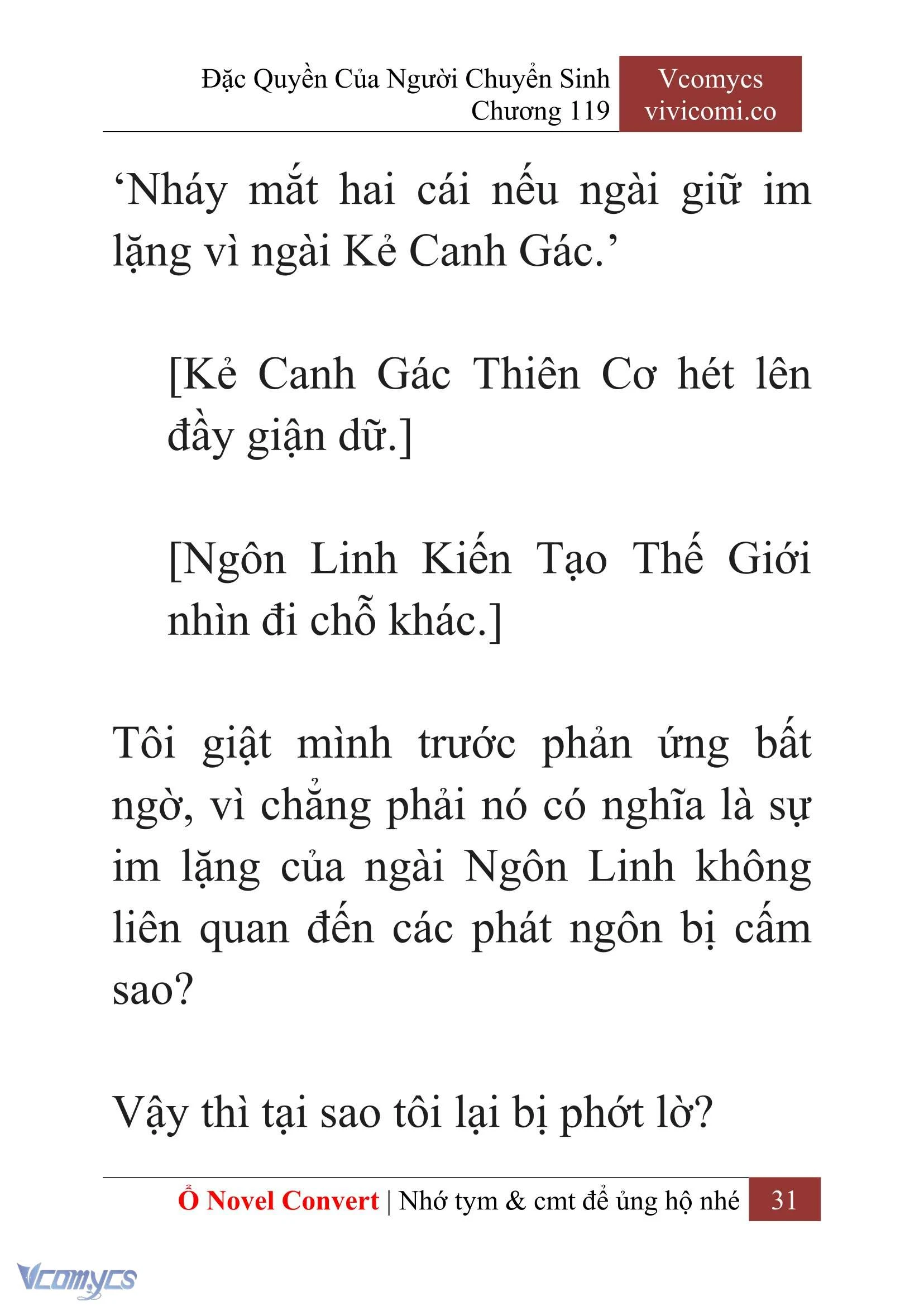 [Novel] Đặc Quyền Của Người Chuyển Sinh Chapter  119 - 33