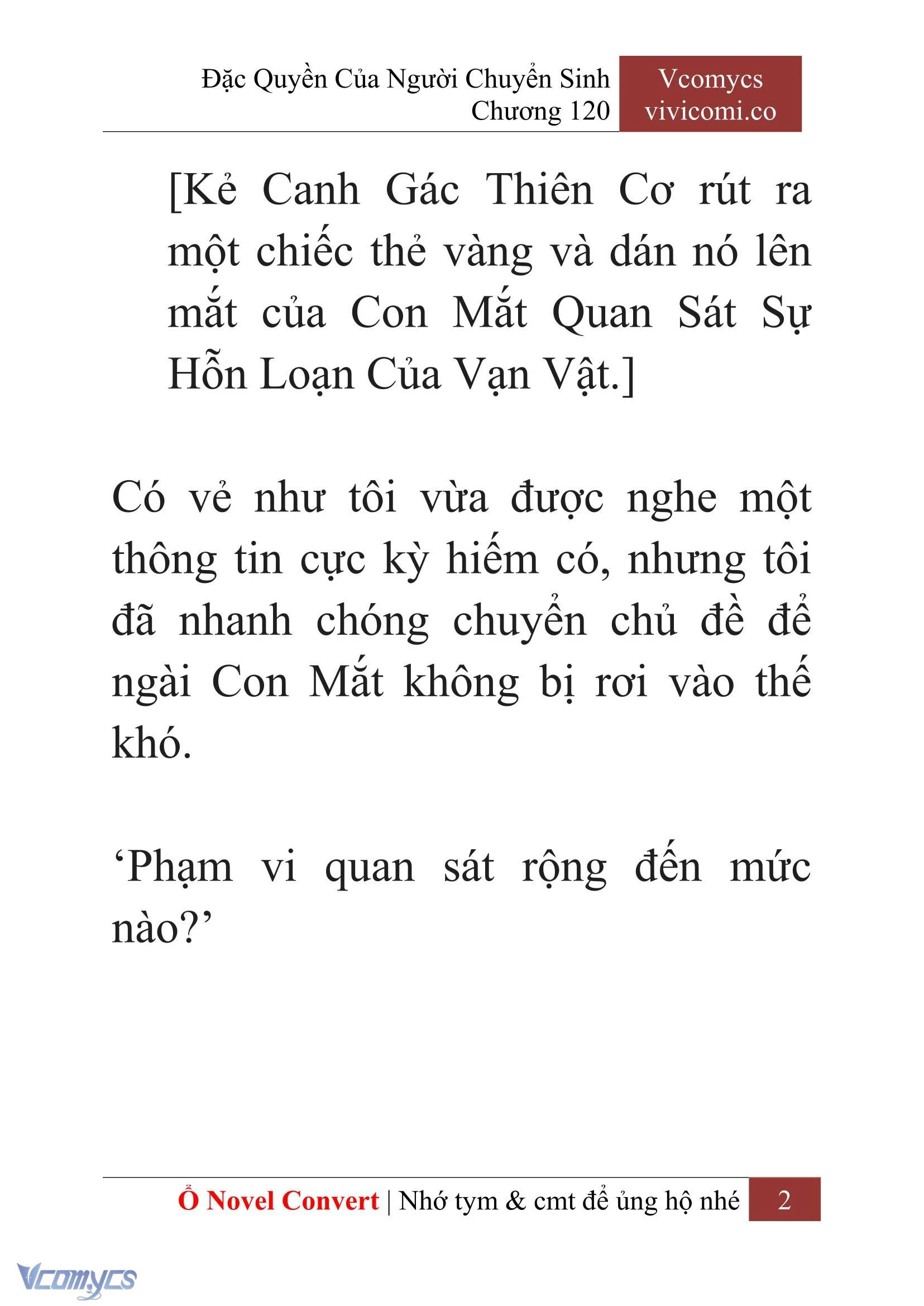 [Novel] Đặc Quyền Của Người Chuyển Sinh Chapter  120 - 4