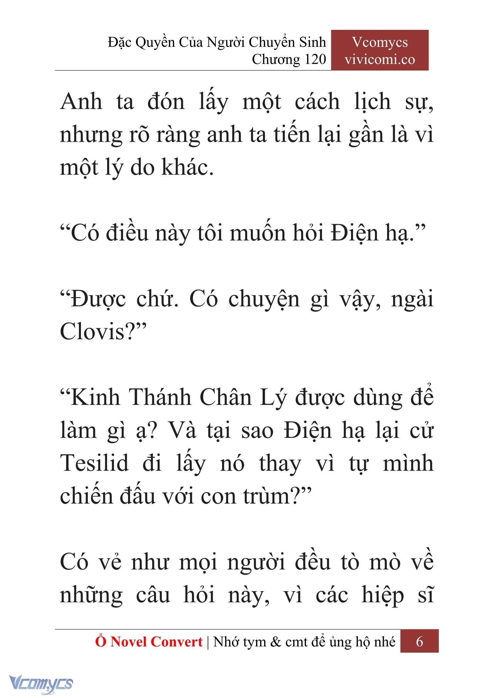[Novel] Đặc Quyền Của Người Chuyển Sinh Chapter  120 - 8
