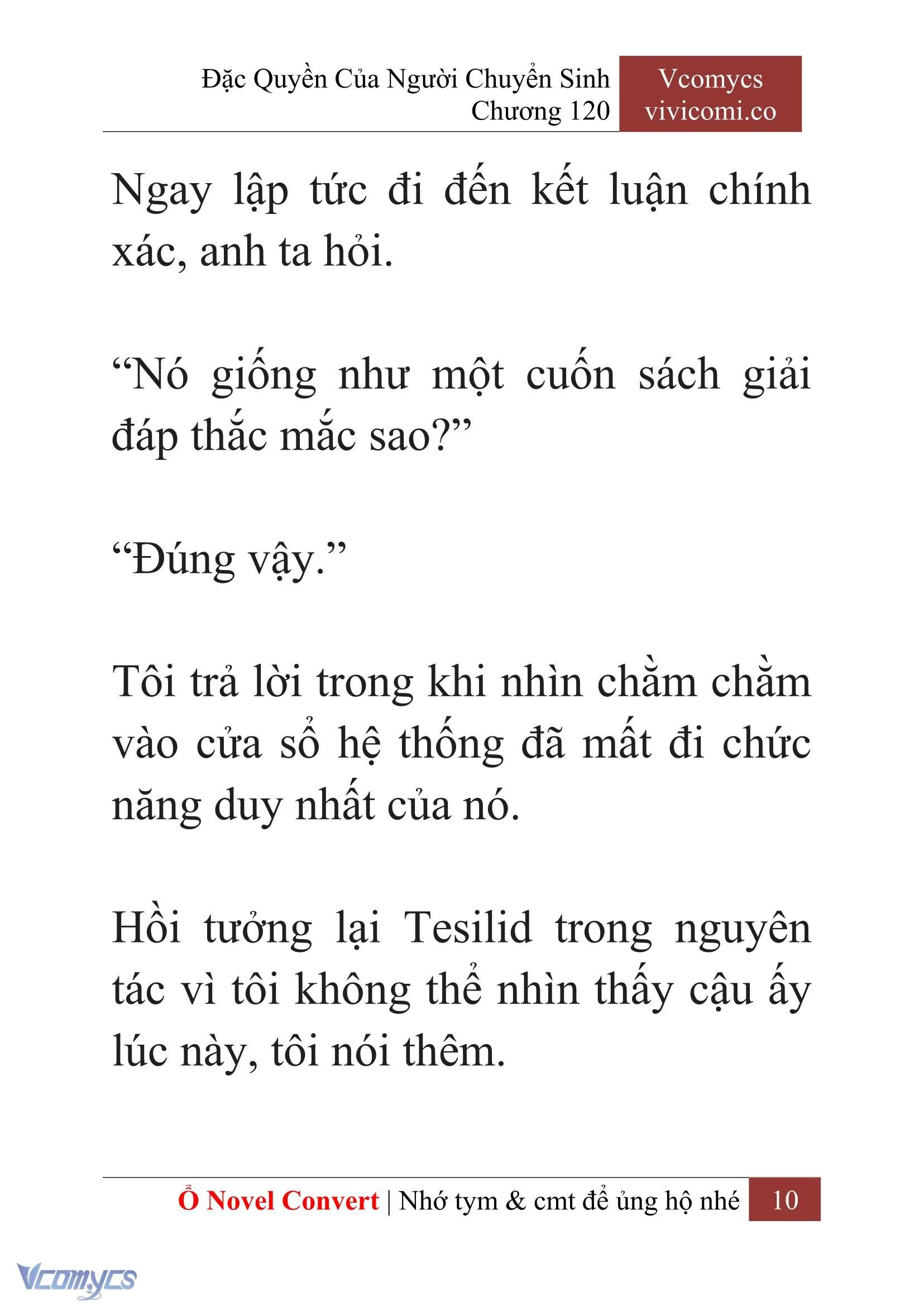 [Novel] Đặc Quyền Của Người Chuyển Sinh Chapter  120 - 12
