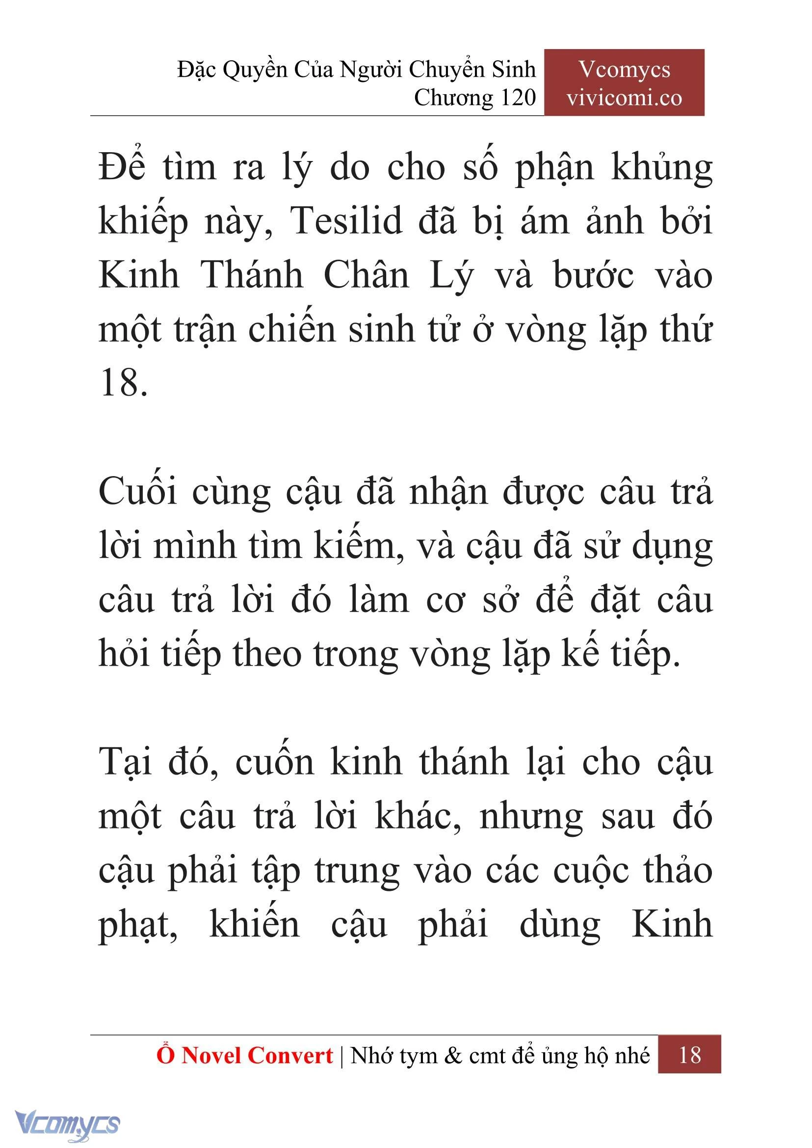 [Novel] Đặc Quyền Của Người Chuyển Sinh Chapter  120 - 20