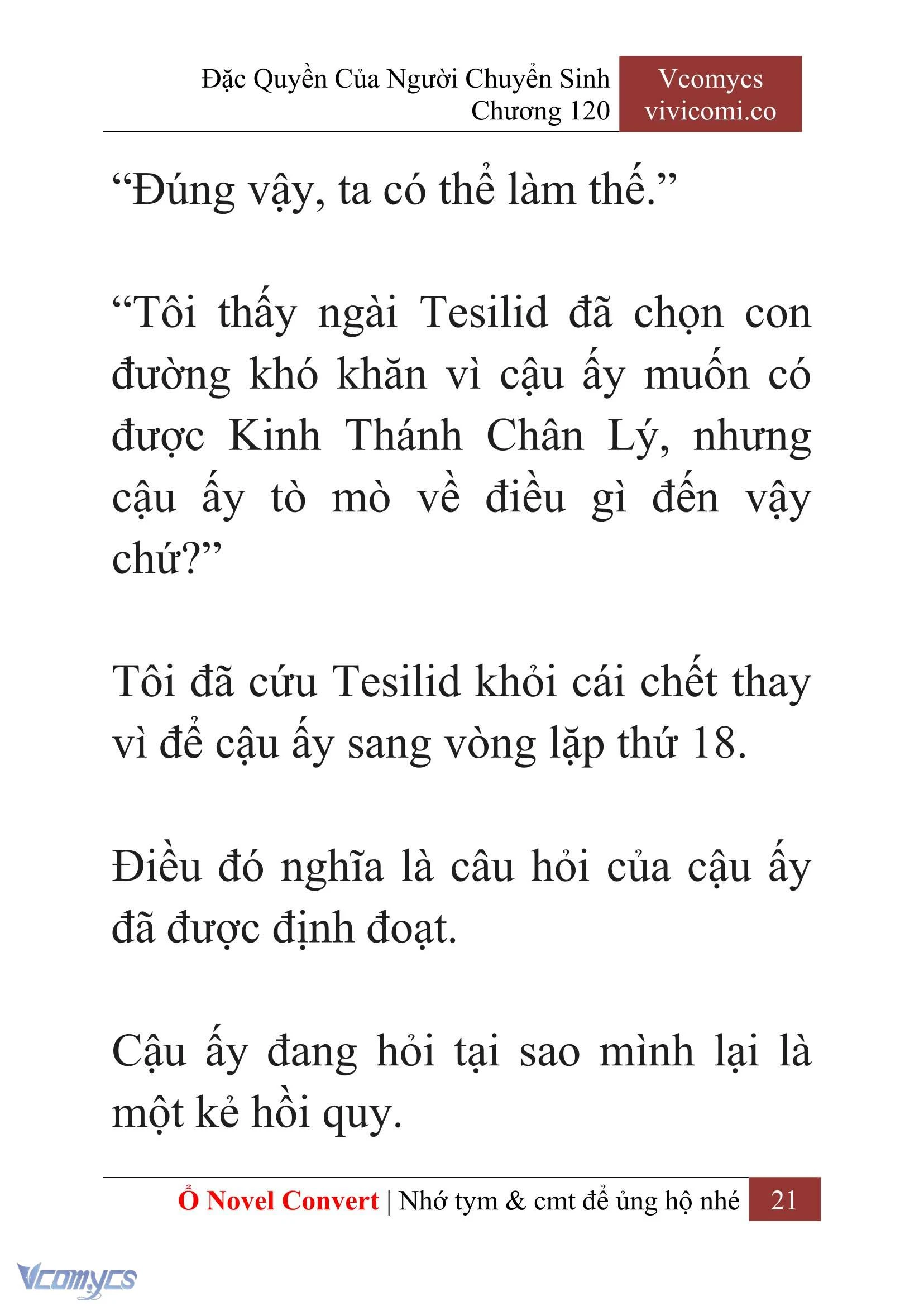 [Novel] Đặc Quyền Của Người Chuyển Sinh Chapter  120 - 23