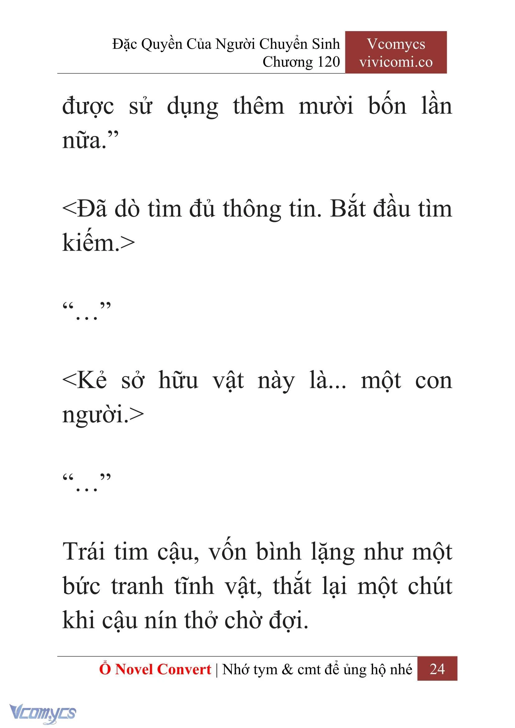 [Novel] Đặc Quyền Của Người Chuyển Sinh Chapter  120 - 26