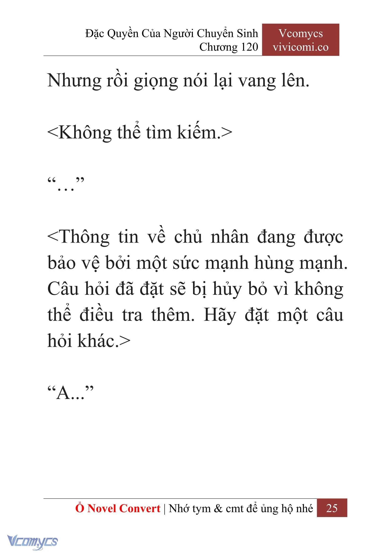 [Novel] Đặc Quyền Của Người Chuyển Sinh Chapter  120 - 27