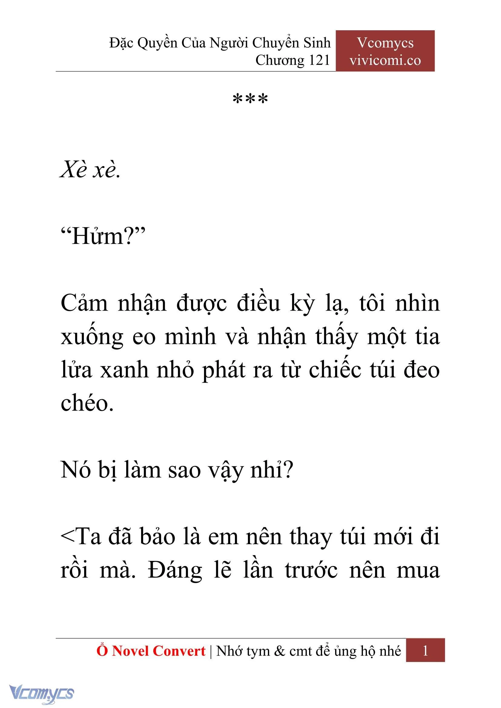 [Novel] Đặc Quyền Của Người Chuyển Sinh Chapter  121 - 3