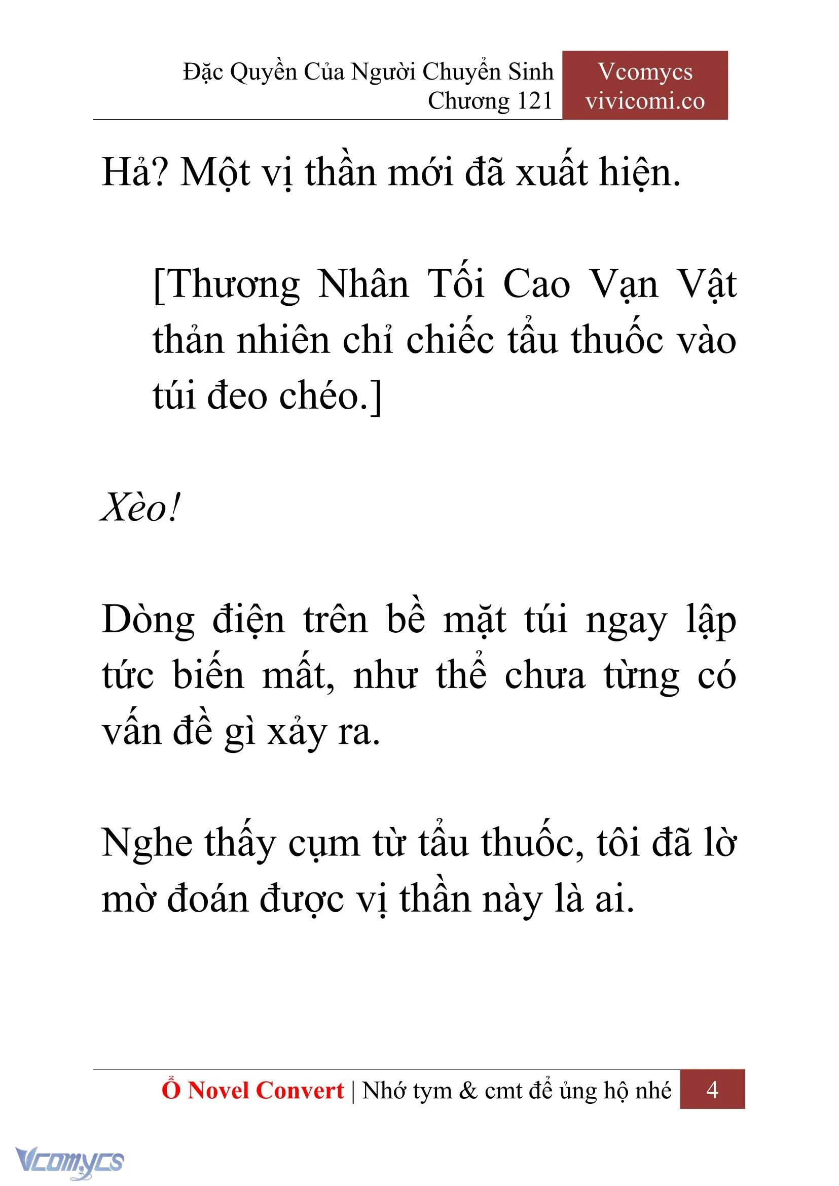 [Novel] Đặc Quyền Của Người Chuyển Sinh Chapter  121 - 6