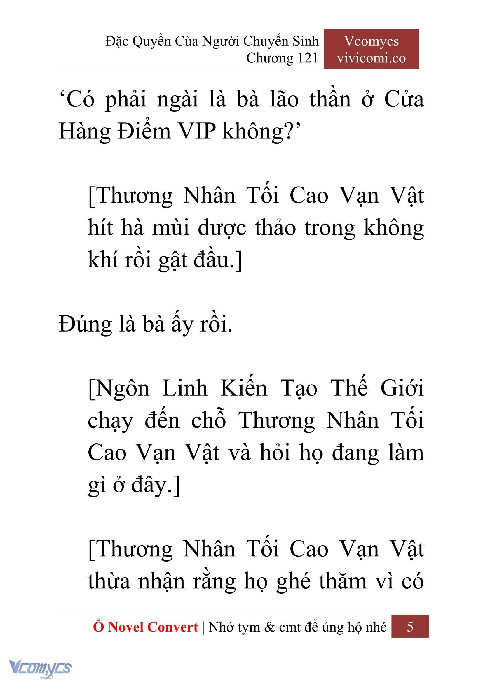 [Novel] Đặc Quyền Của Người Chuyển Sinh Chapter  121 - 7