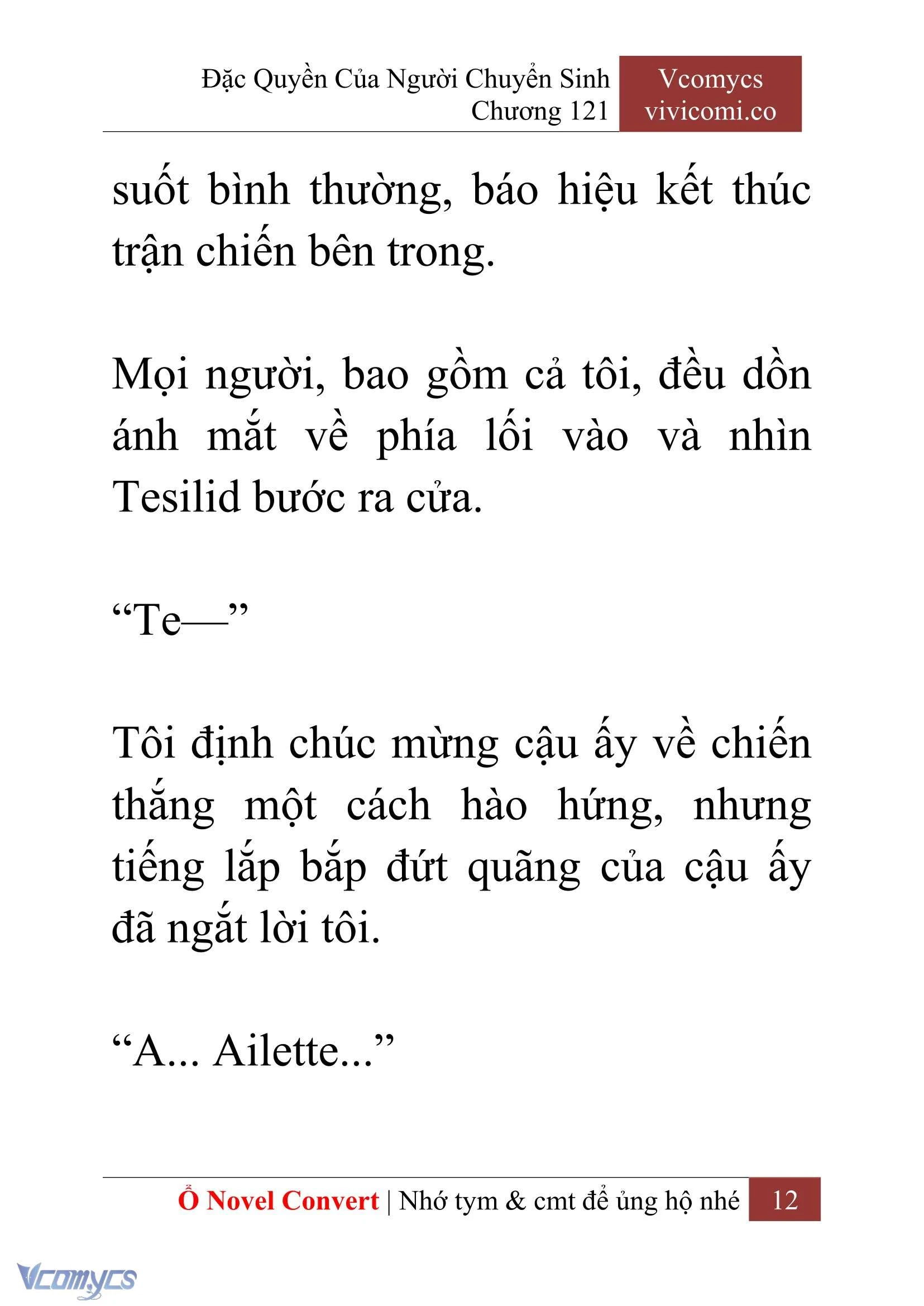 [Novel] Đặc Quyền Của Người Chuyển Sinh Chapter  121 - 14