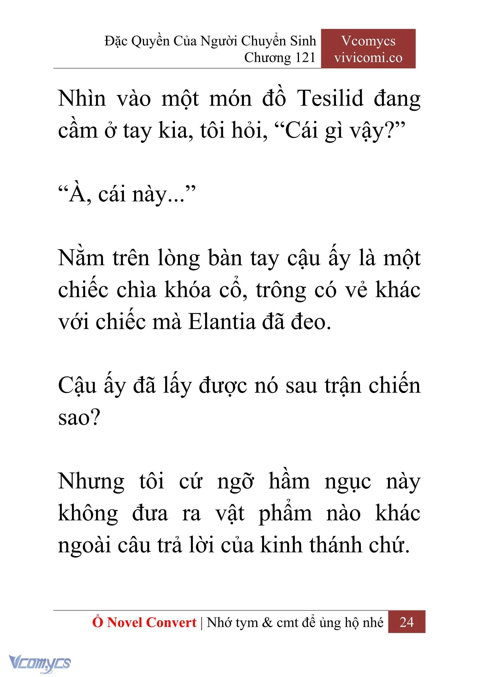[Novel] Đặc Quyền Của Người Chuyển Sinh Chapter  121 - 26