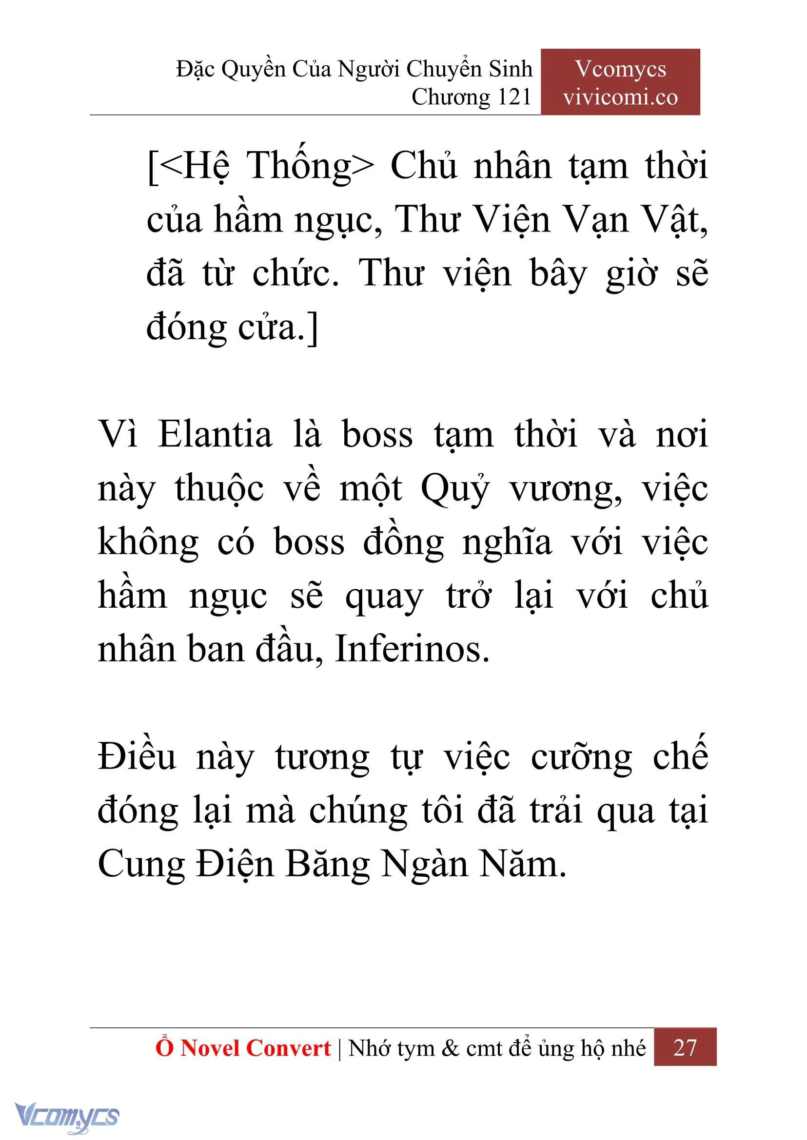 [Novel] Đặc Quyền Của Người Chuyển Sinh Chapter  121 - 29