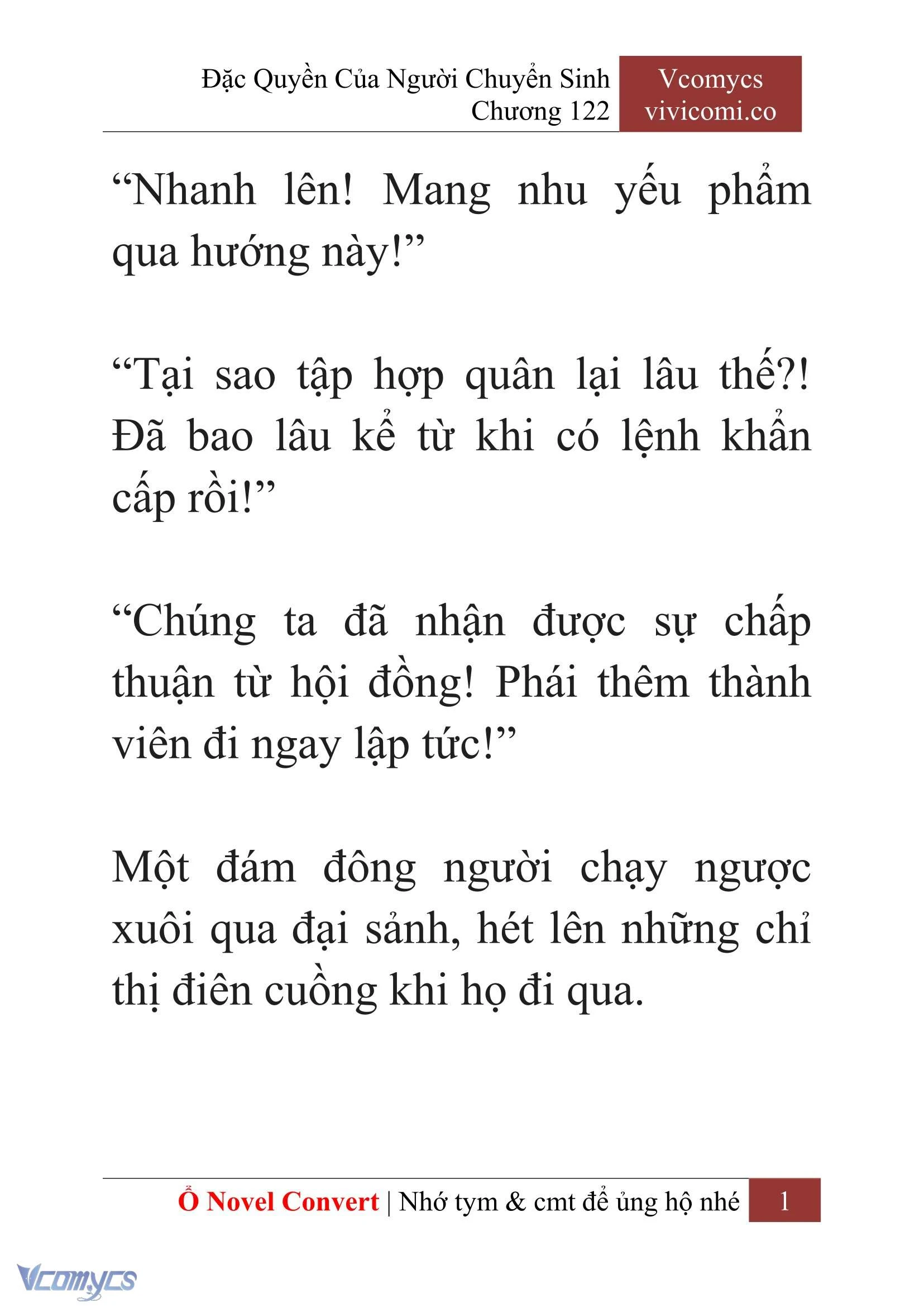[Novel] Đặc Quyền Của Người Chuyển Sinh Chapter  122 - 3
