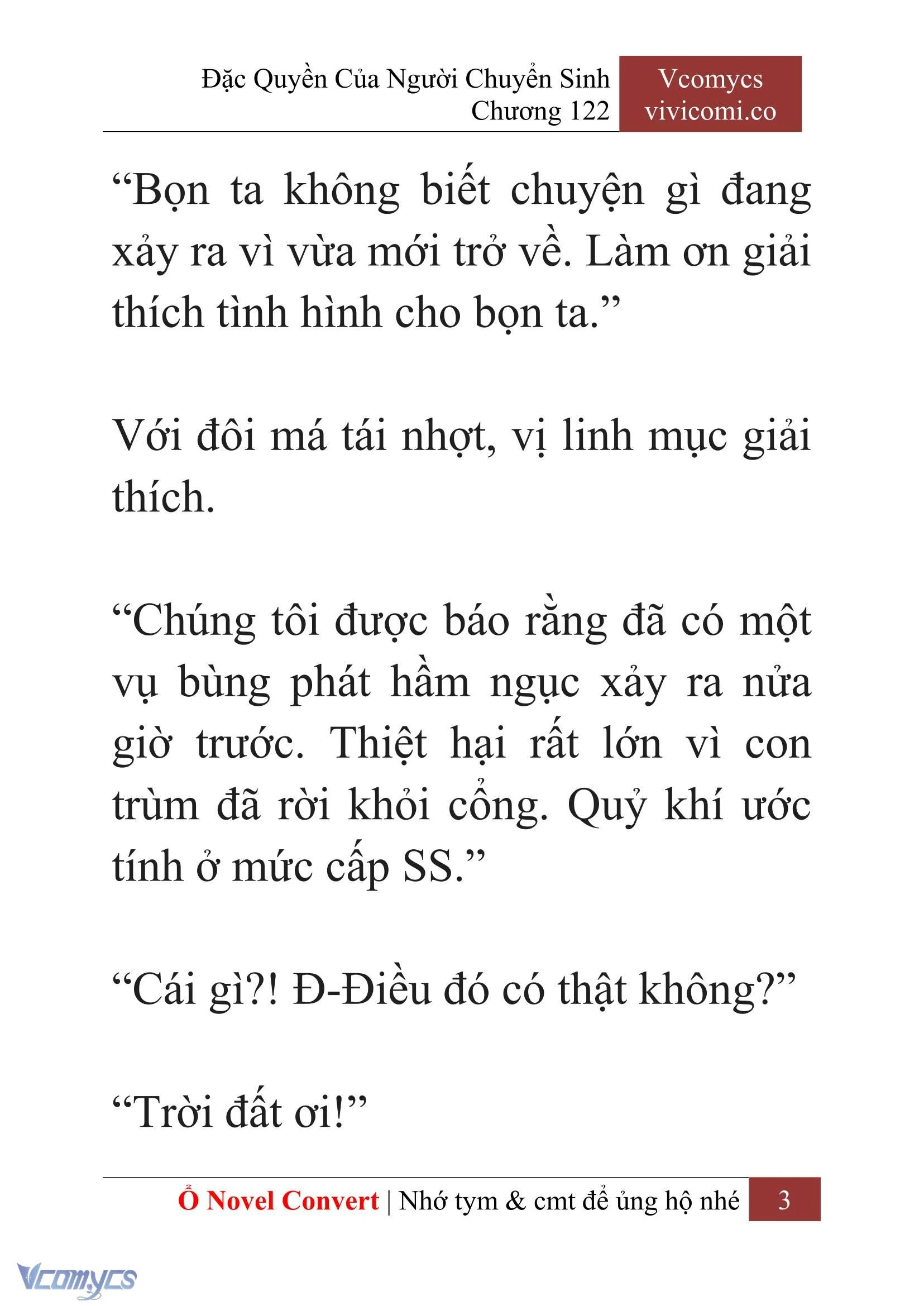 [Novel] Đặc Quyền Của Người Chuyển Sinh Chapter  122 - 5