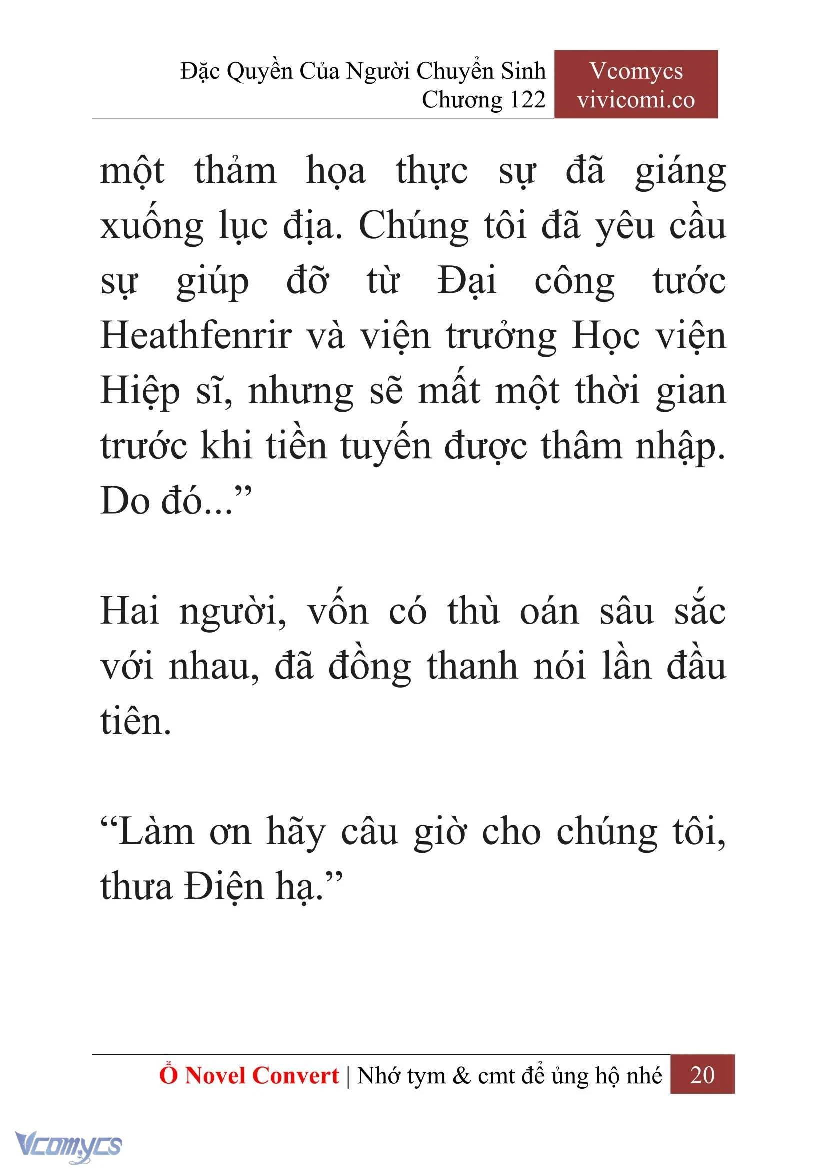 [Novel] Đặc Quyền Của Người Chuyển Sinh Chapter  122 - 22