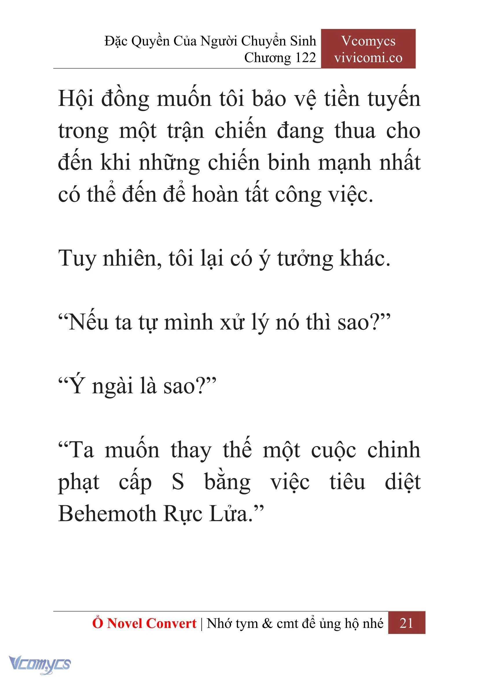 [Novel] Đặc Quyền Của Người Chuyển Sinh Chapter  122 - 23