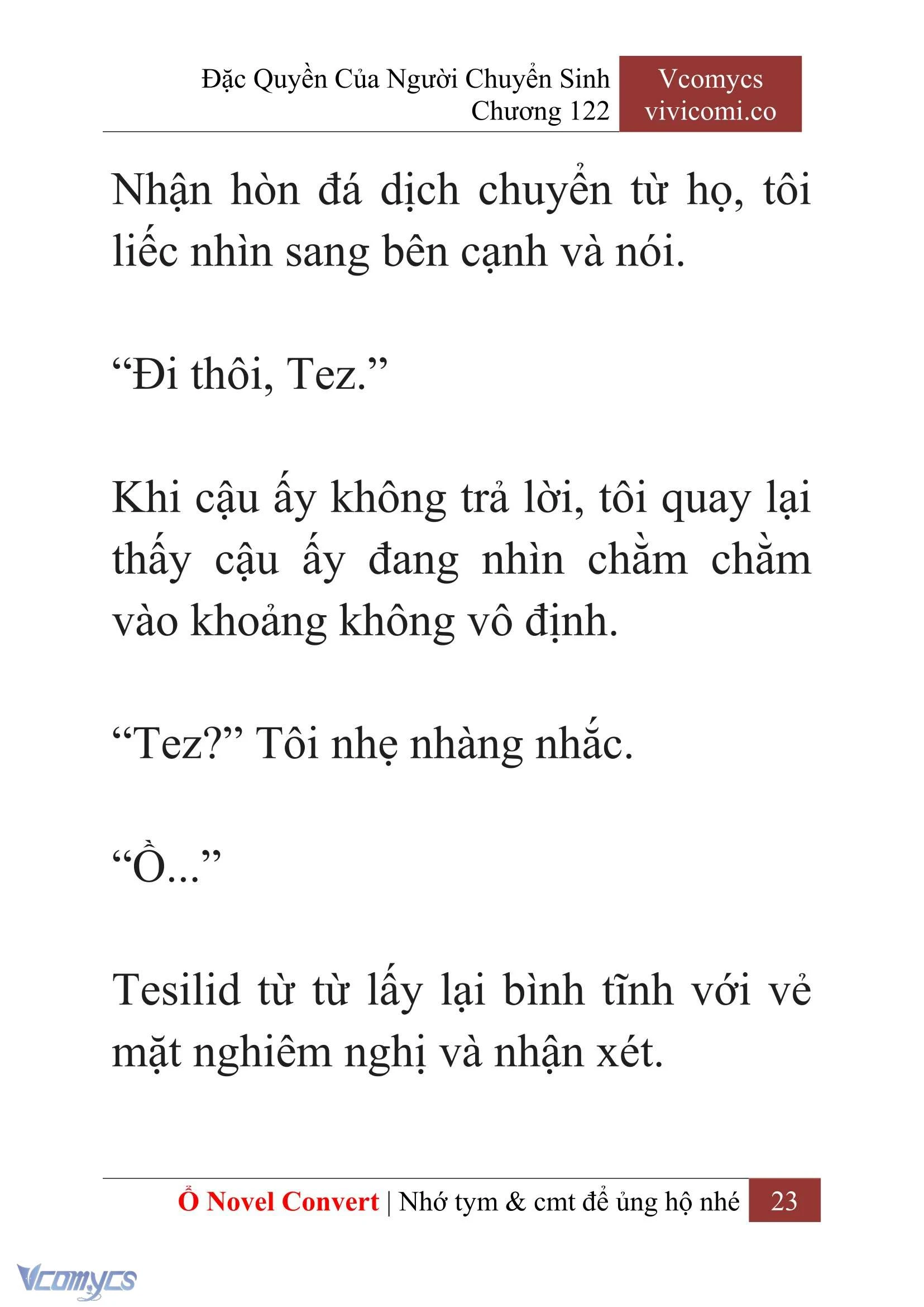 [Novel] Đặc Quyền Của Người Chuyển Sinh Chapter  122 - 25