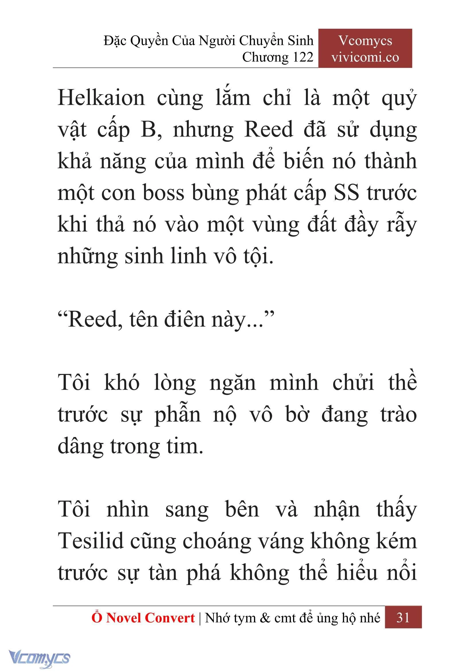 [Novel] Đặc Quyền Của Người Chuyển Sinh Chapter  122 - 33