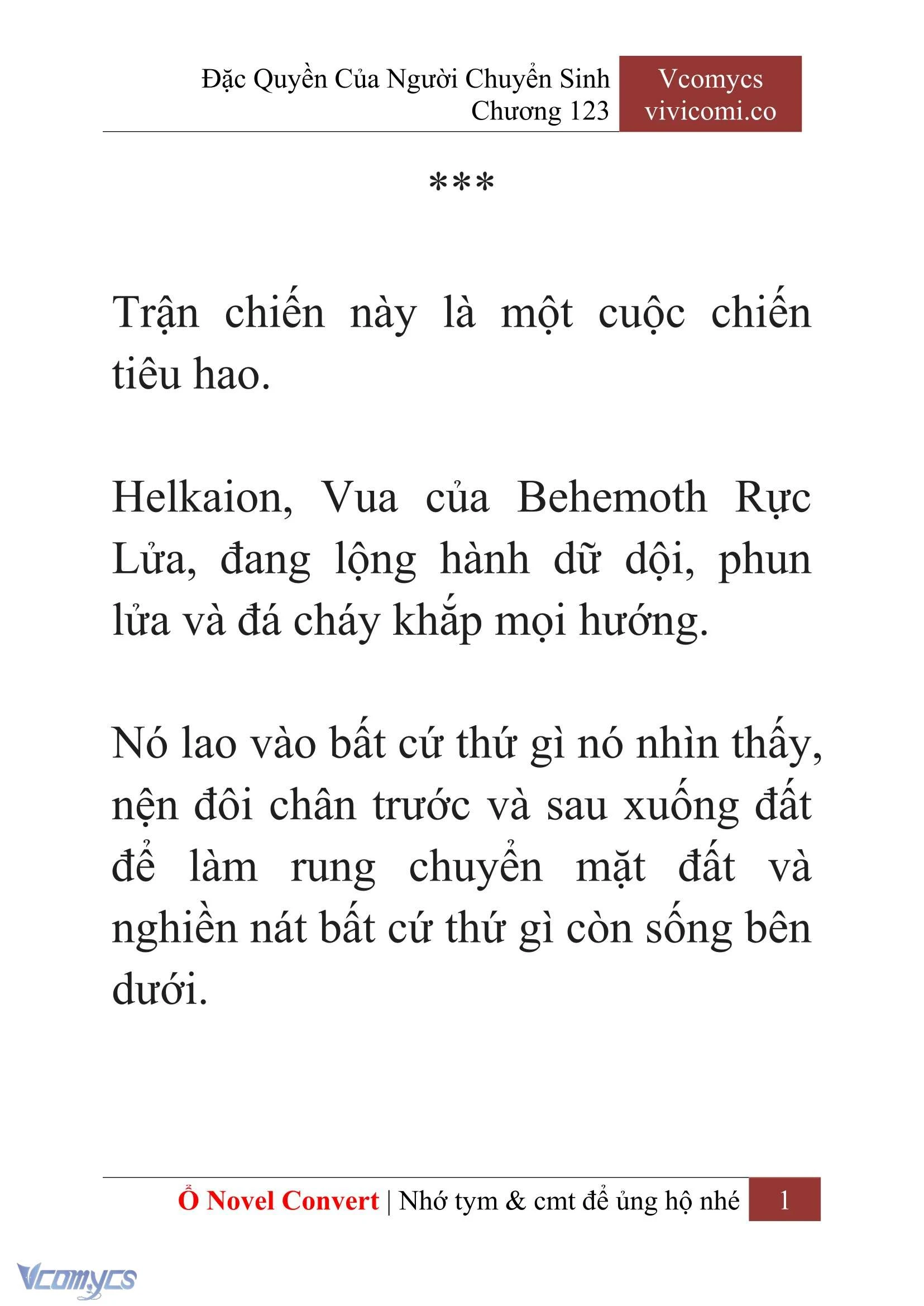 [Novel] Đặc Quyền Của Người Chuyển Sinh Chapter  123 - 3