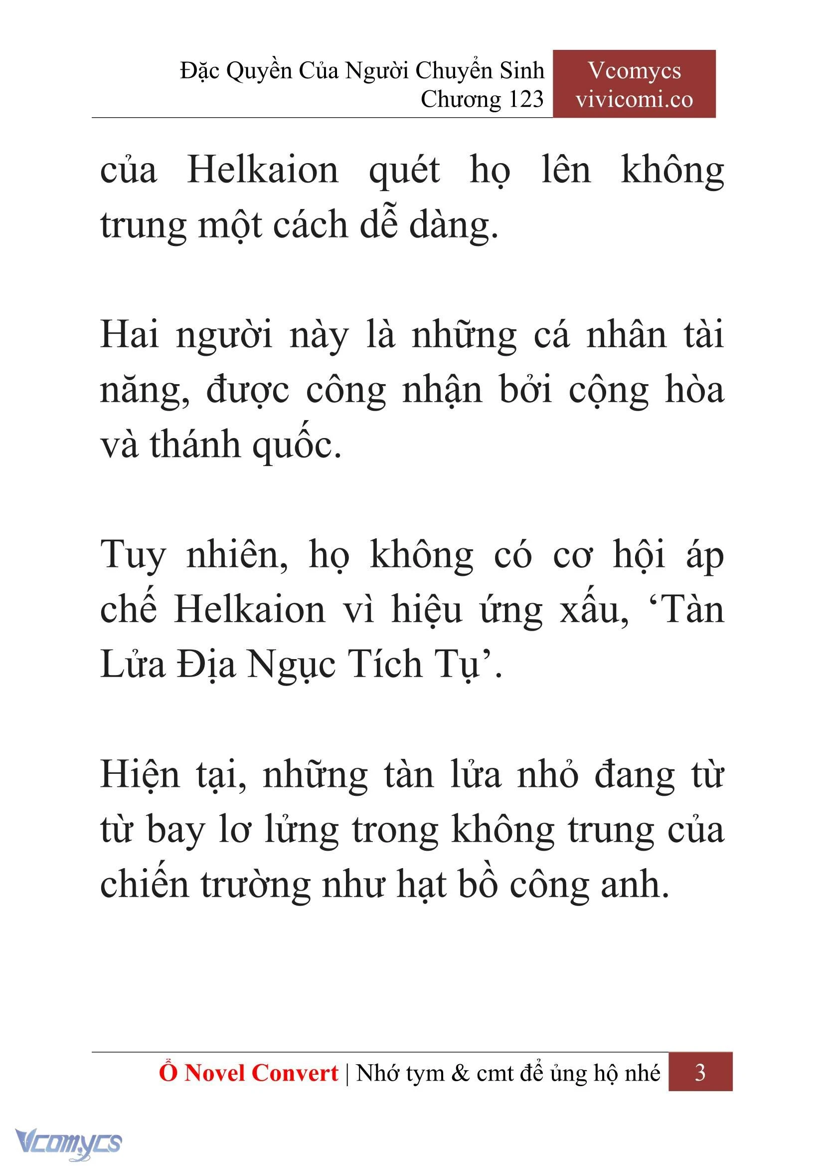 [Novel] Đặc Quyền Của Người Chuyển Sinh Chapter  123 - 5
