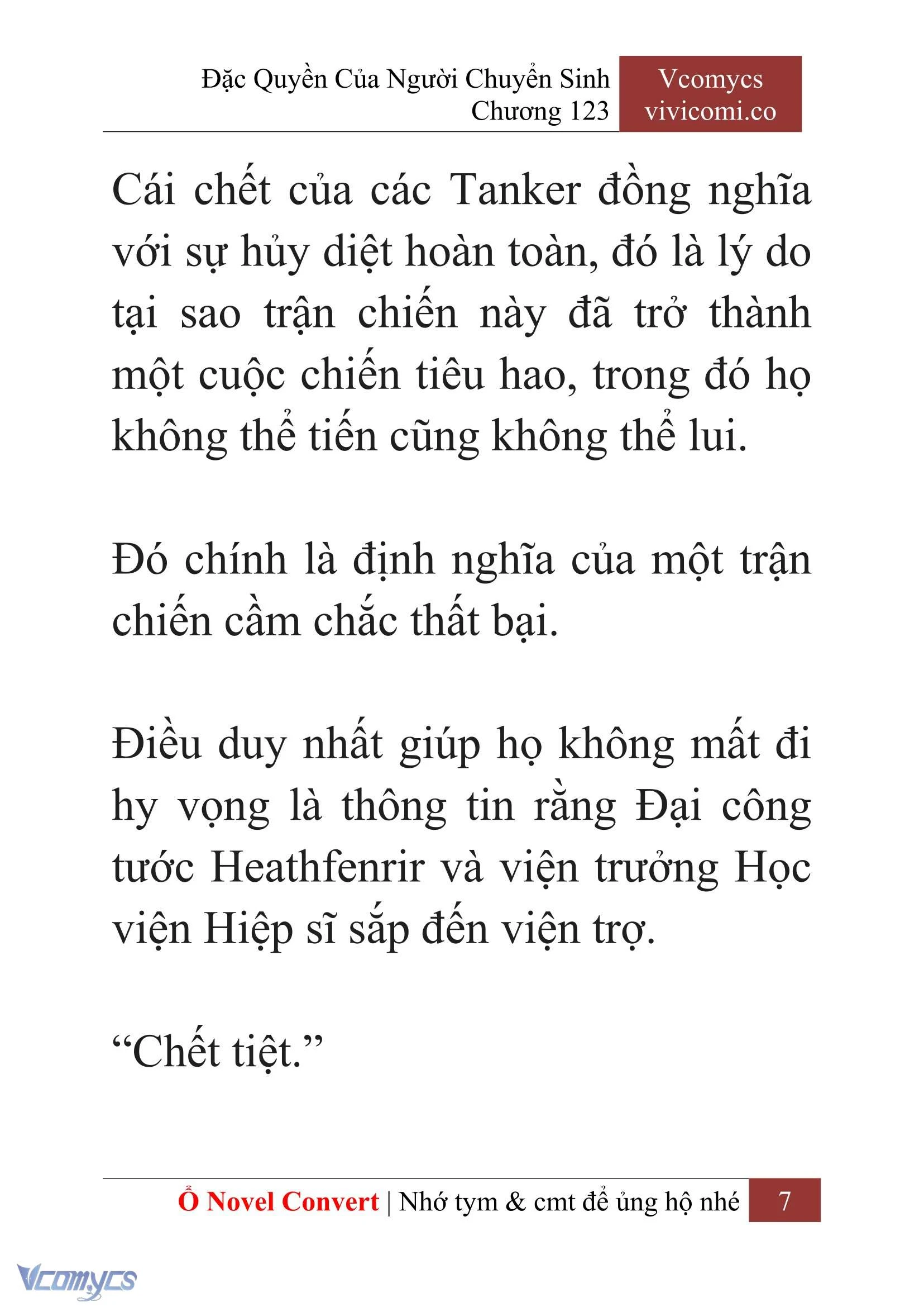 [Novel] Đặc Quyền Của Người Chuyển Sinh Chapter  123 - 9