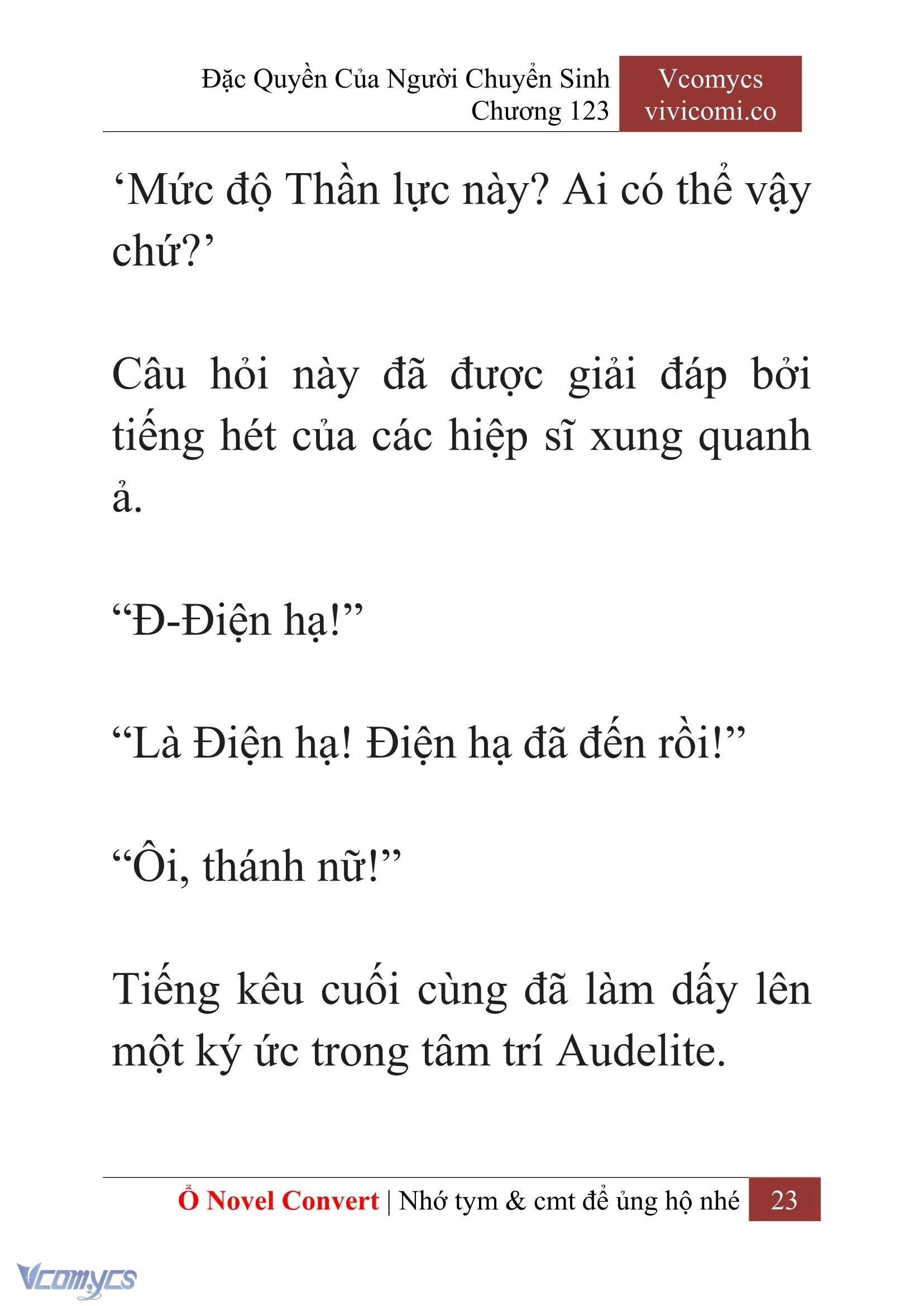 [Novel] Đặc Quyền Của Người Chuyển Sinh Chapter  123 - 25