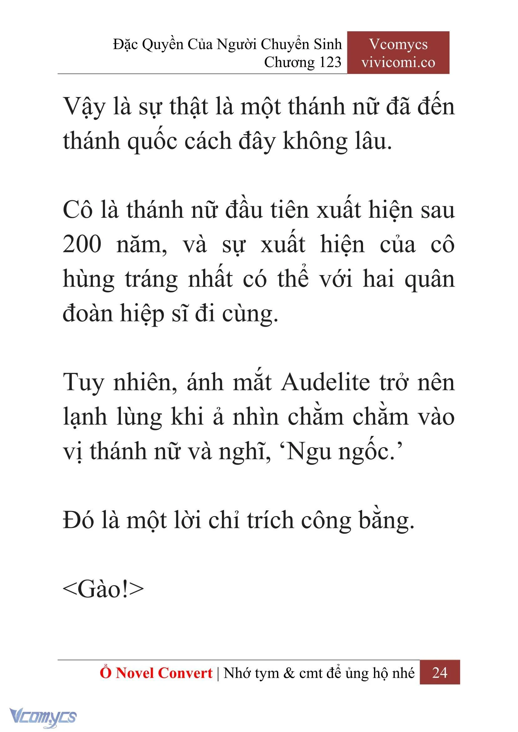 [Novel] Đặc Quyền Của Người Chuyển Sinh Chapter  123 - 26