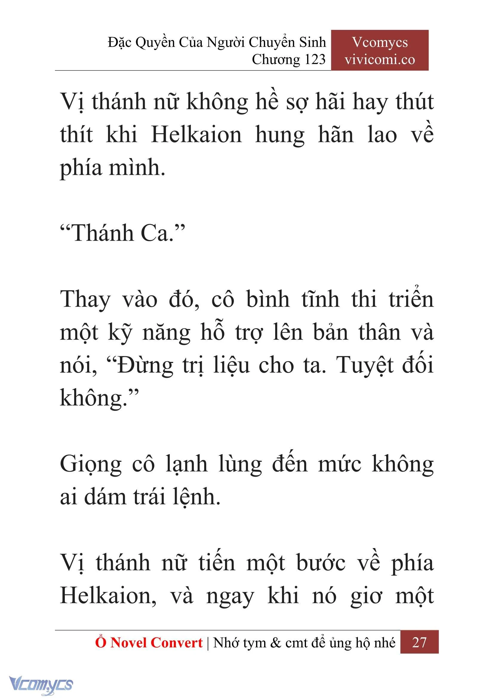 [Novel] Đặc Quyền Của Người Chuyển Sinh Chapter  123 - 29