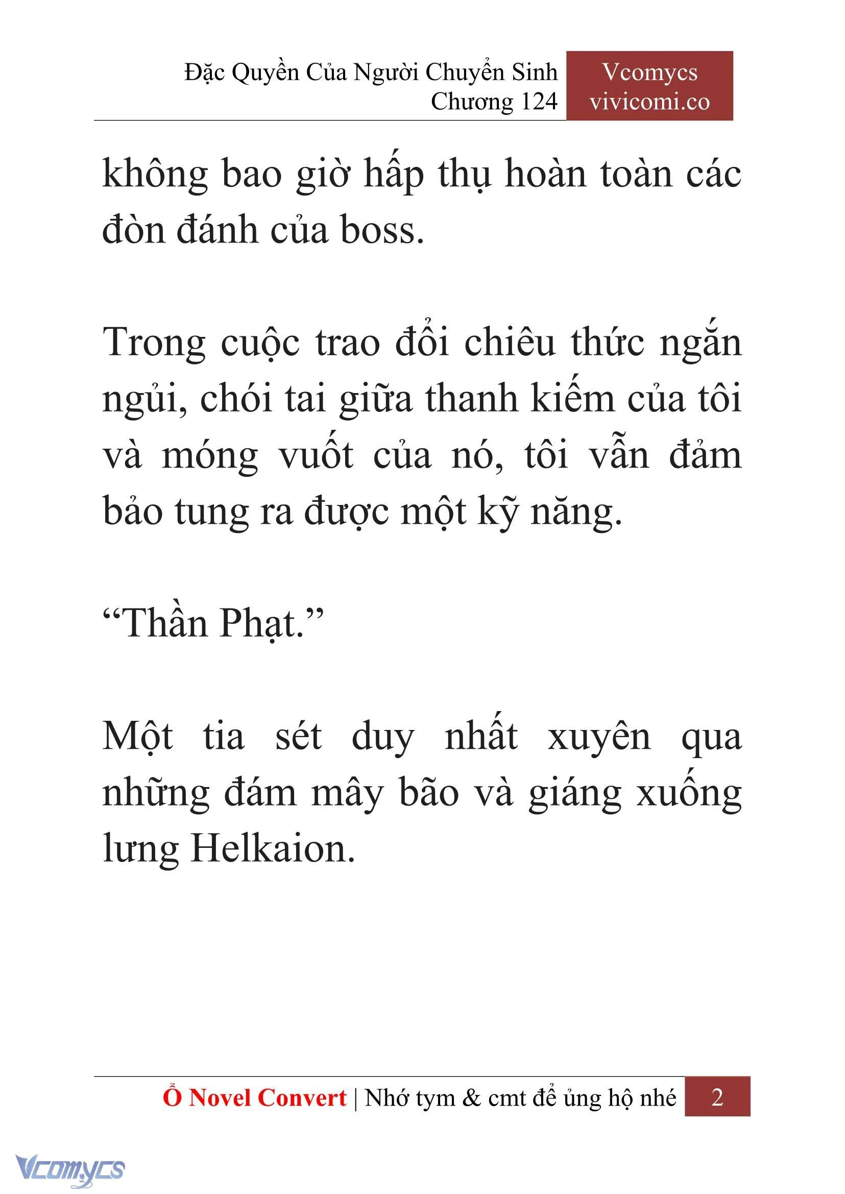 [Novel] Đặc Quyền Của Người Chuyển Sinh Chapter  124 - 4