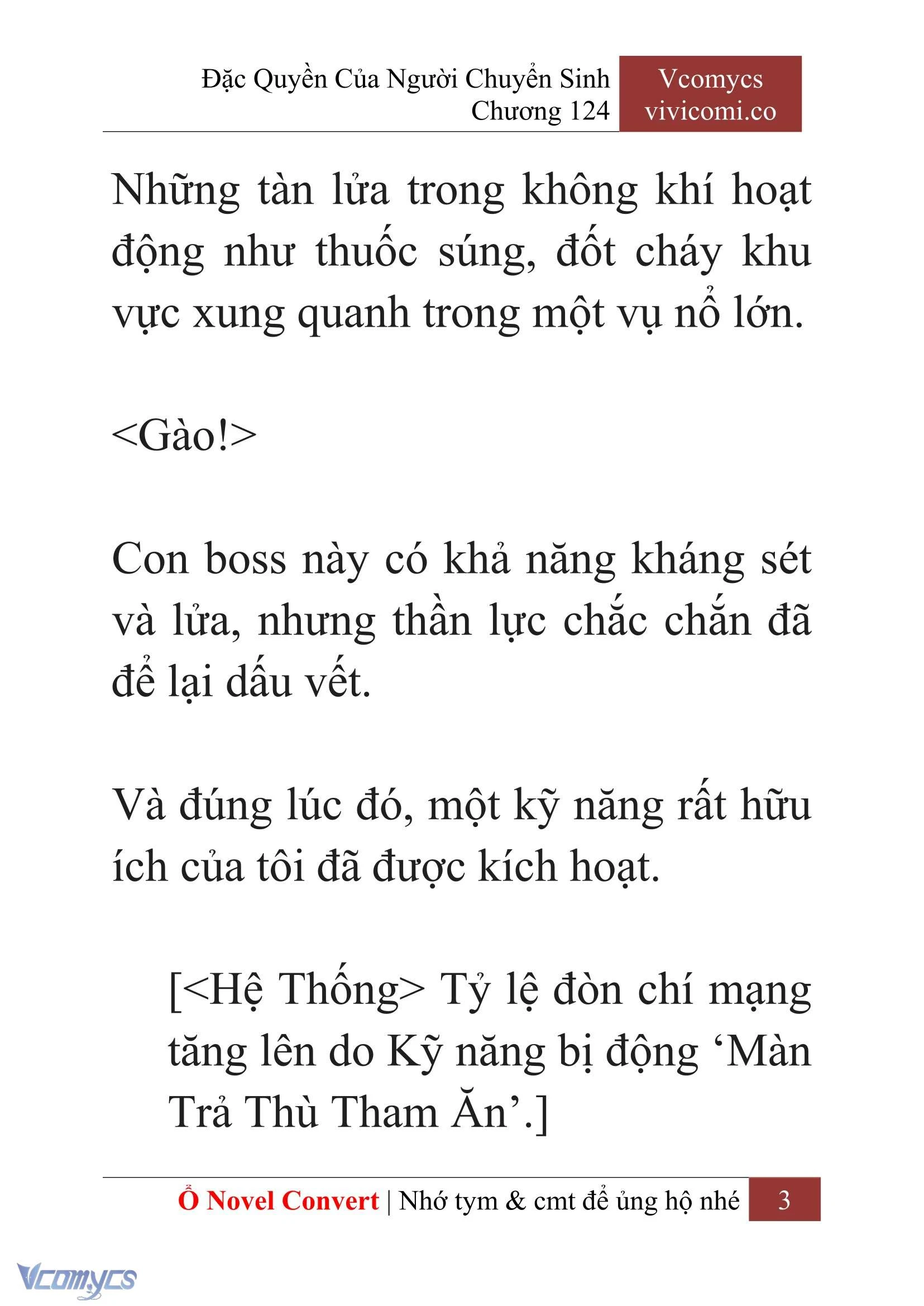 [Novel] Đặc Quyền Của Người Chuyển Sinh Chapter  124 - 5