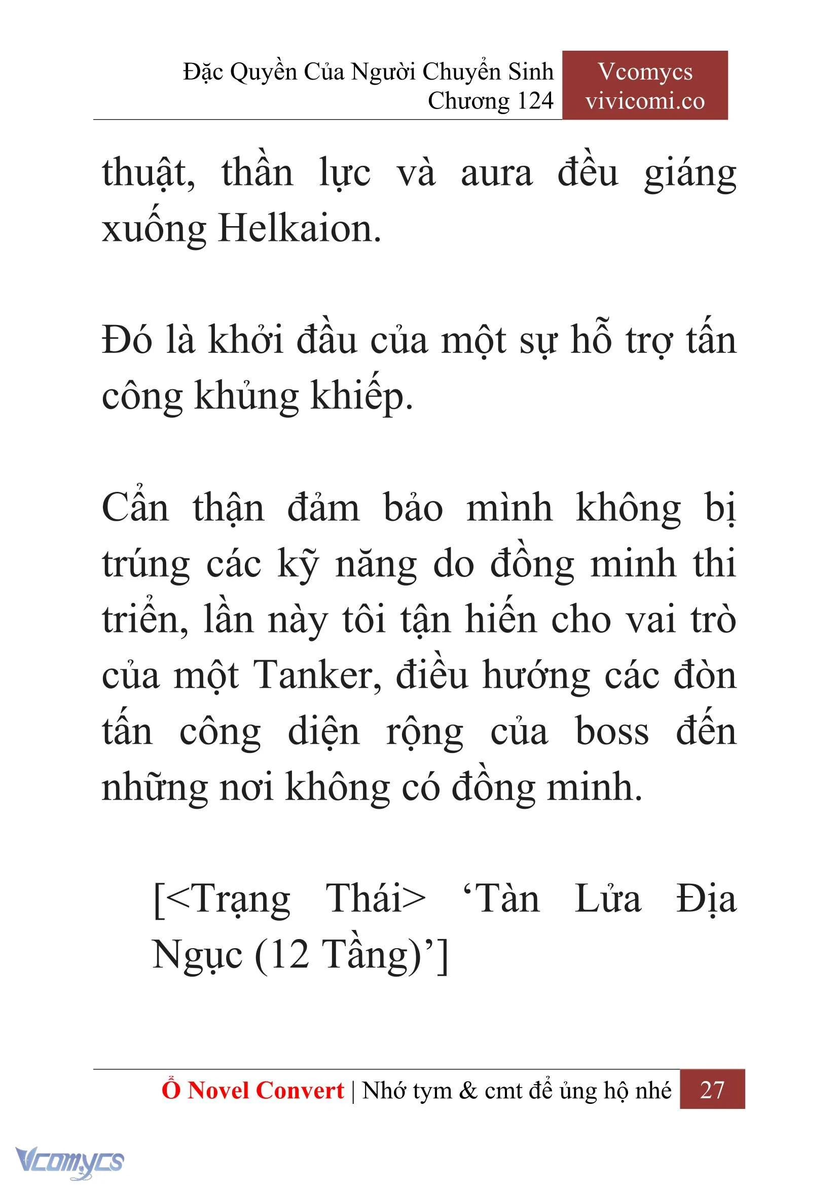 [Novel] Đặc Quyền Của Người Chuyển Sinh Chapter  124 - 29