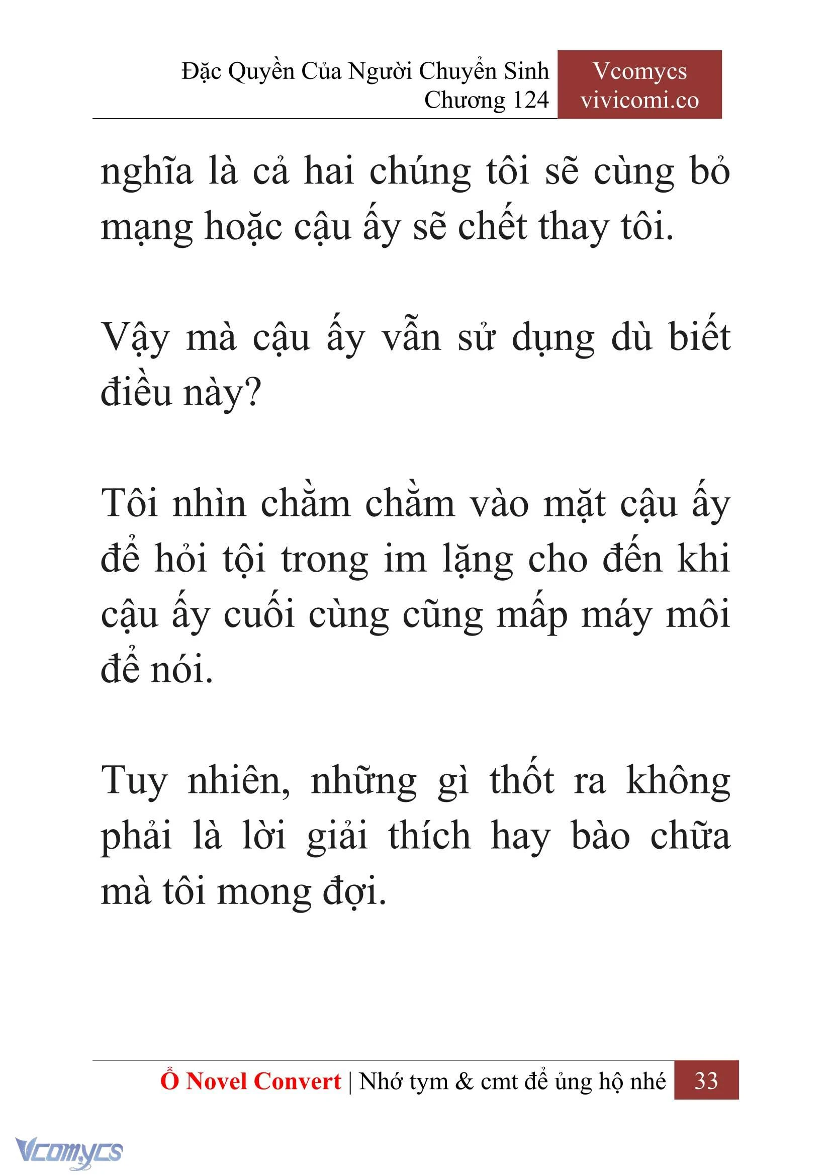 [Novel] Đặc Quyền Của Người Chuyển Sinh Chapter  124 - 35