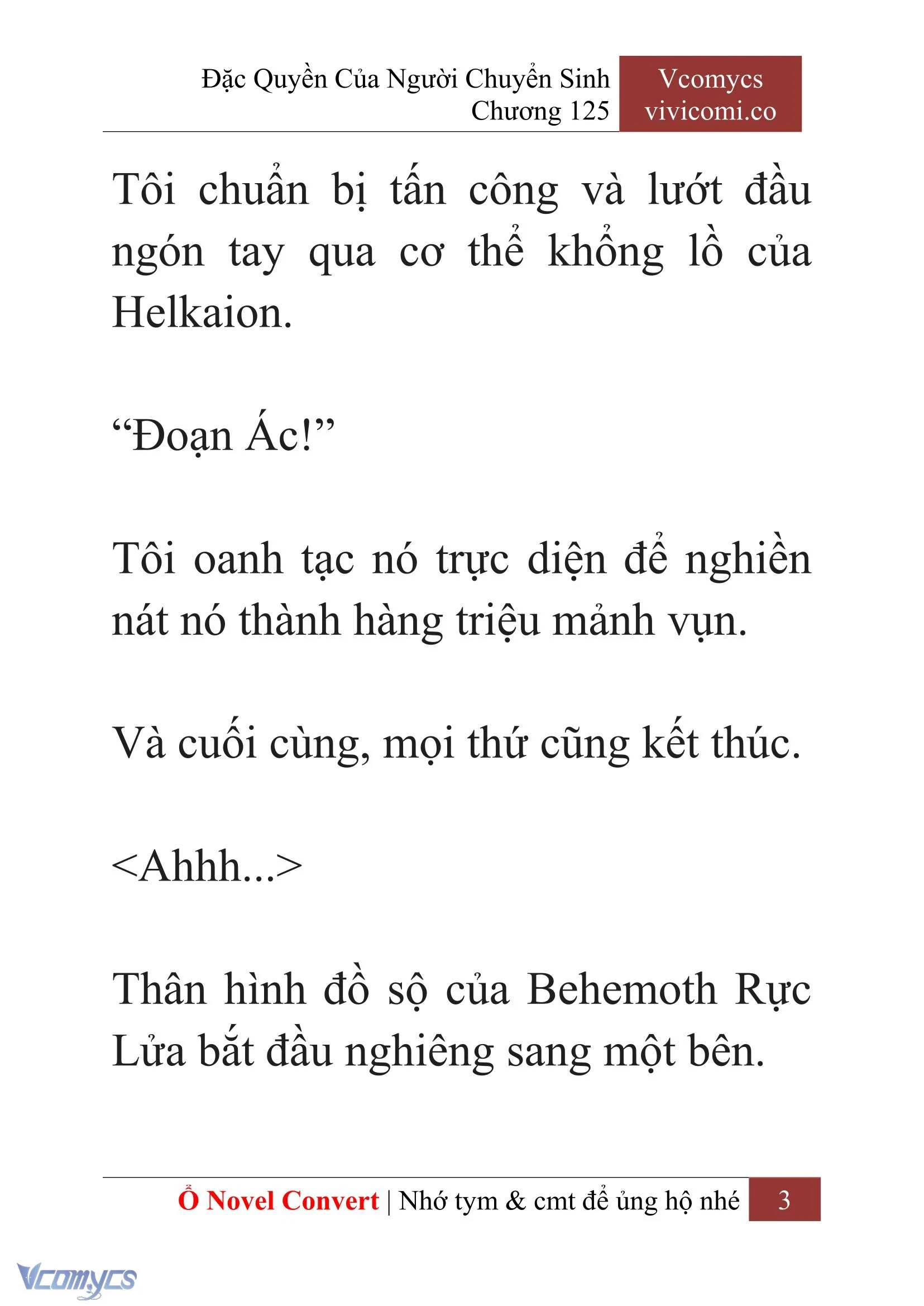 [Novel] Đặc Quyền Của Người Chuyển Sinh Chapter  125 - 5