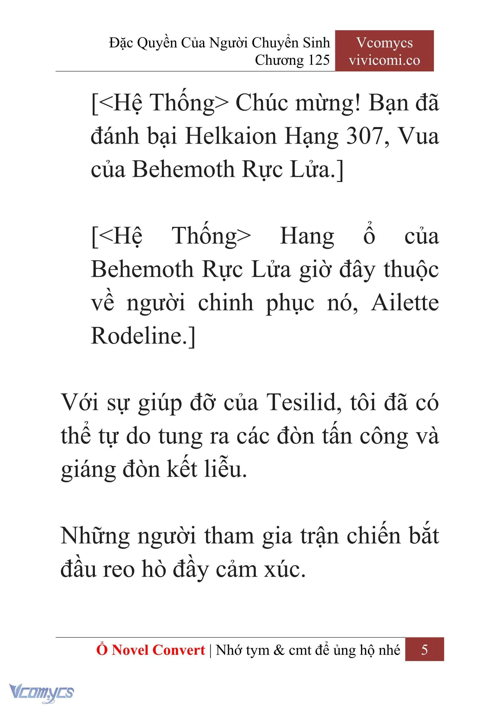 [Novel] Đặc Quyền Của Người Chuyển Sinh Chapter  125 - 7