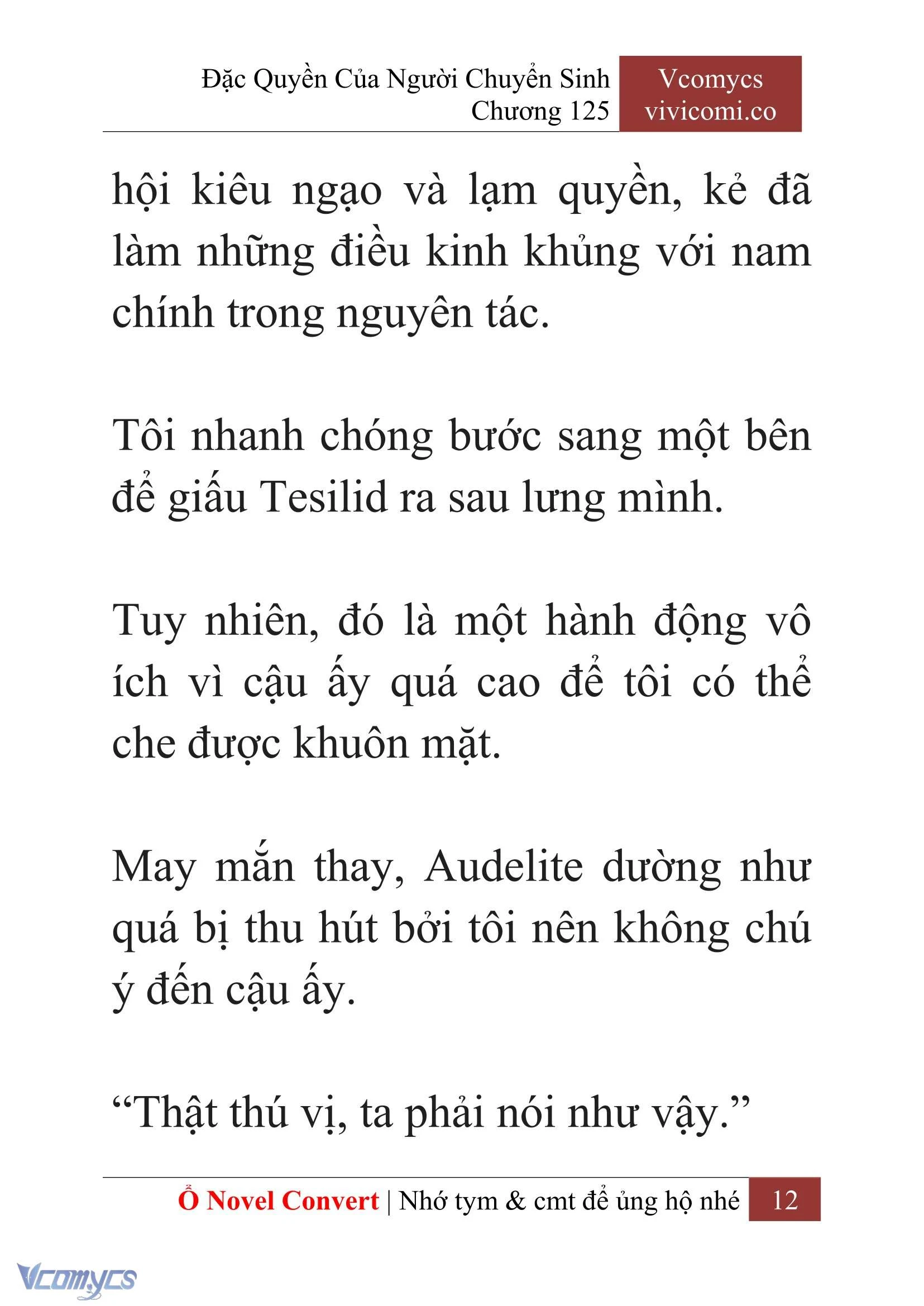 [Novel] Đặc Quyền Của Người Chuyển Sinh Chapter  125 - 14