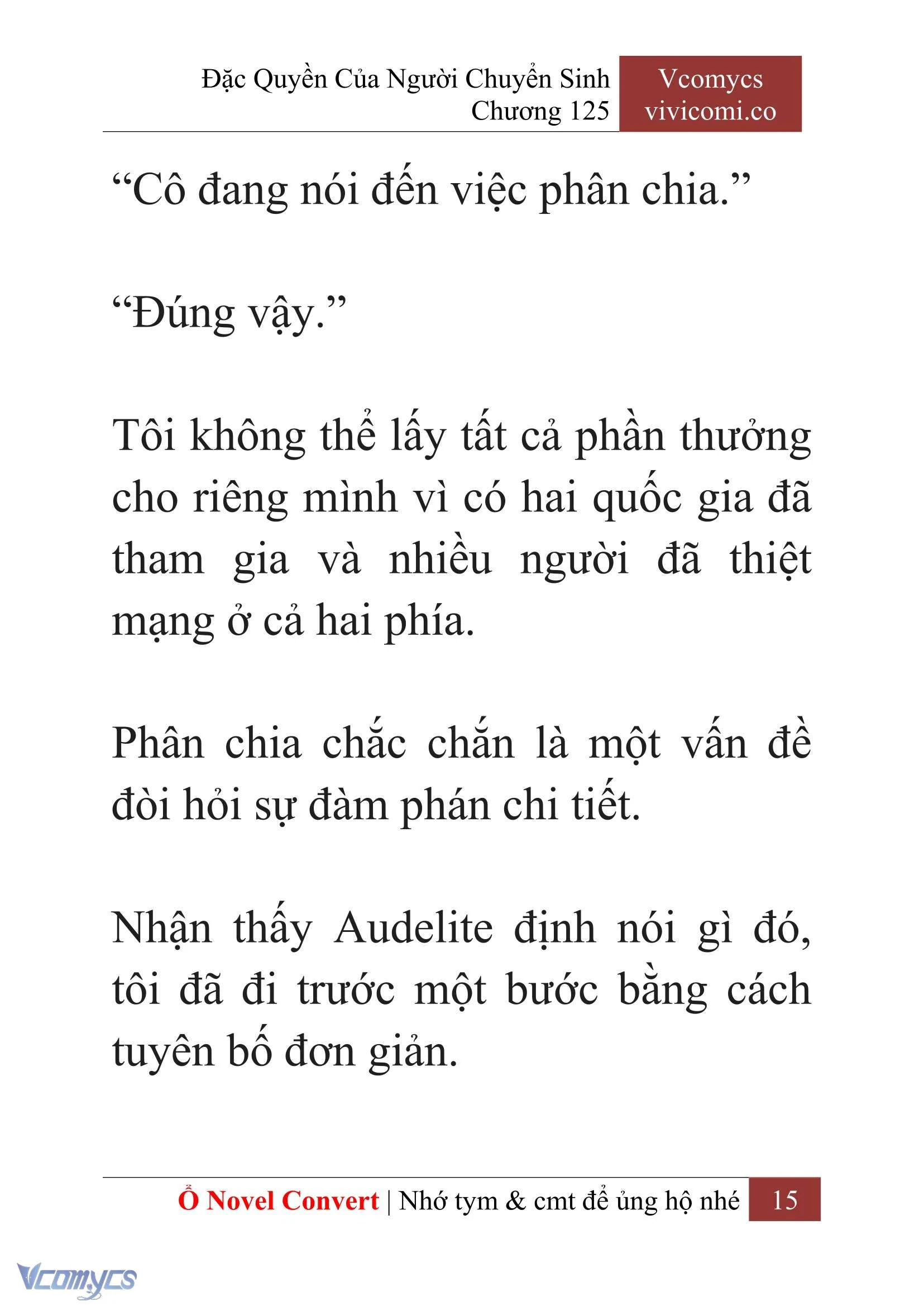[Novel] Đặc Quyền Của Người Chuyển Sinh Chapter  125 - 17